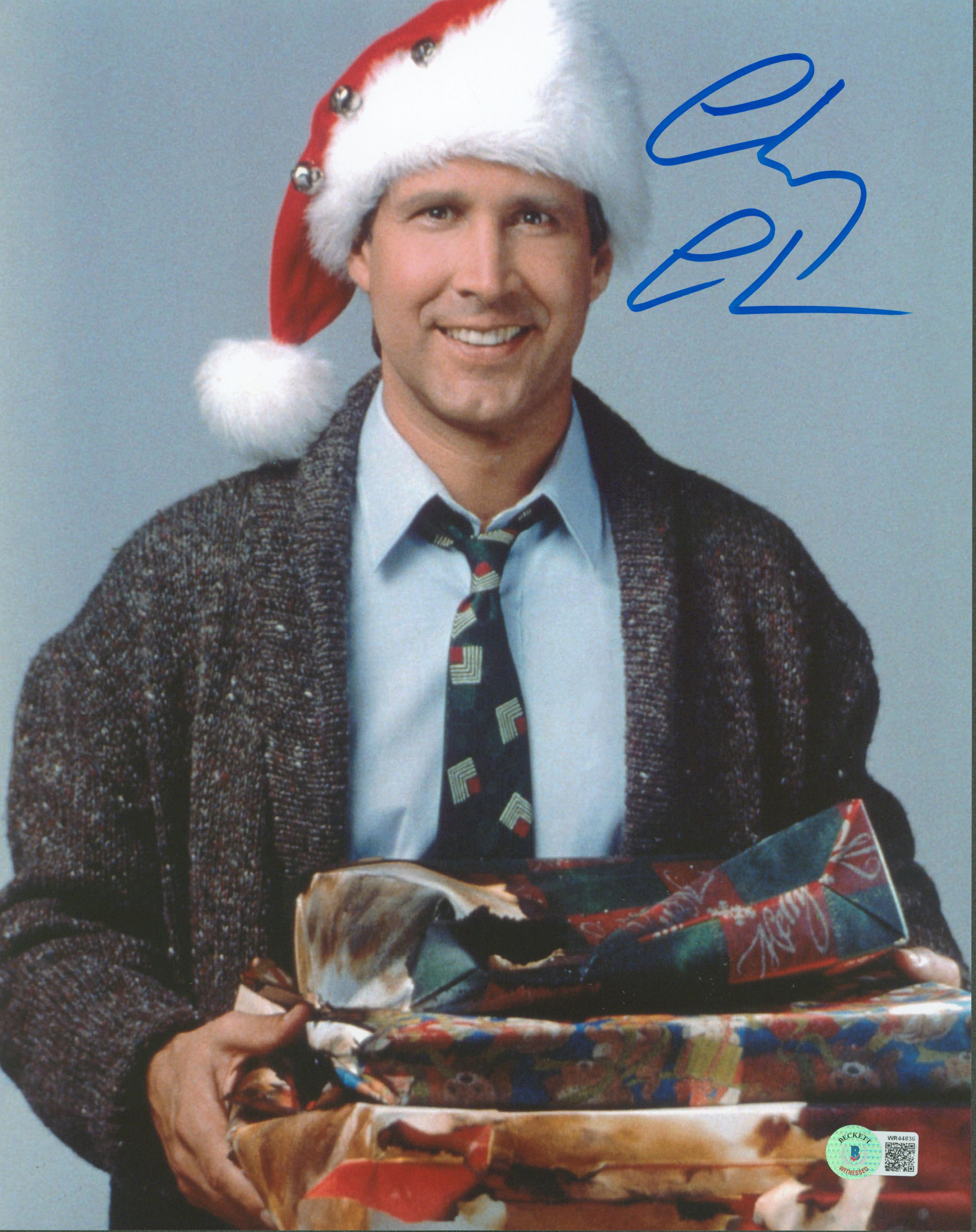 Chevy Chase Christmas Vacation Authentic Signed 11X14 Photo BAS Witnessed 5