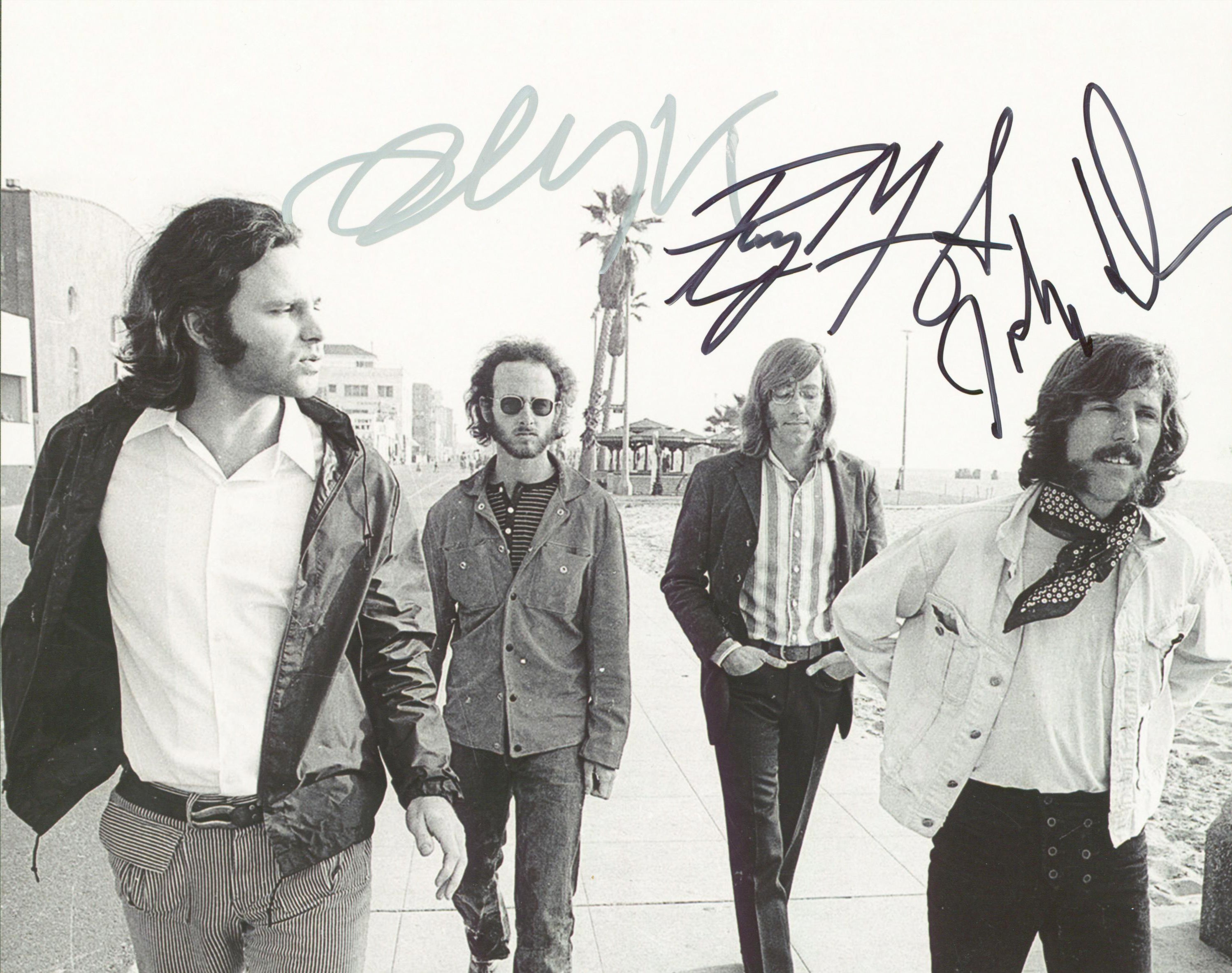 The Doors (3) Manzareck, Densmore & Krieger Signed 8x10 Photo BAS #AB14377