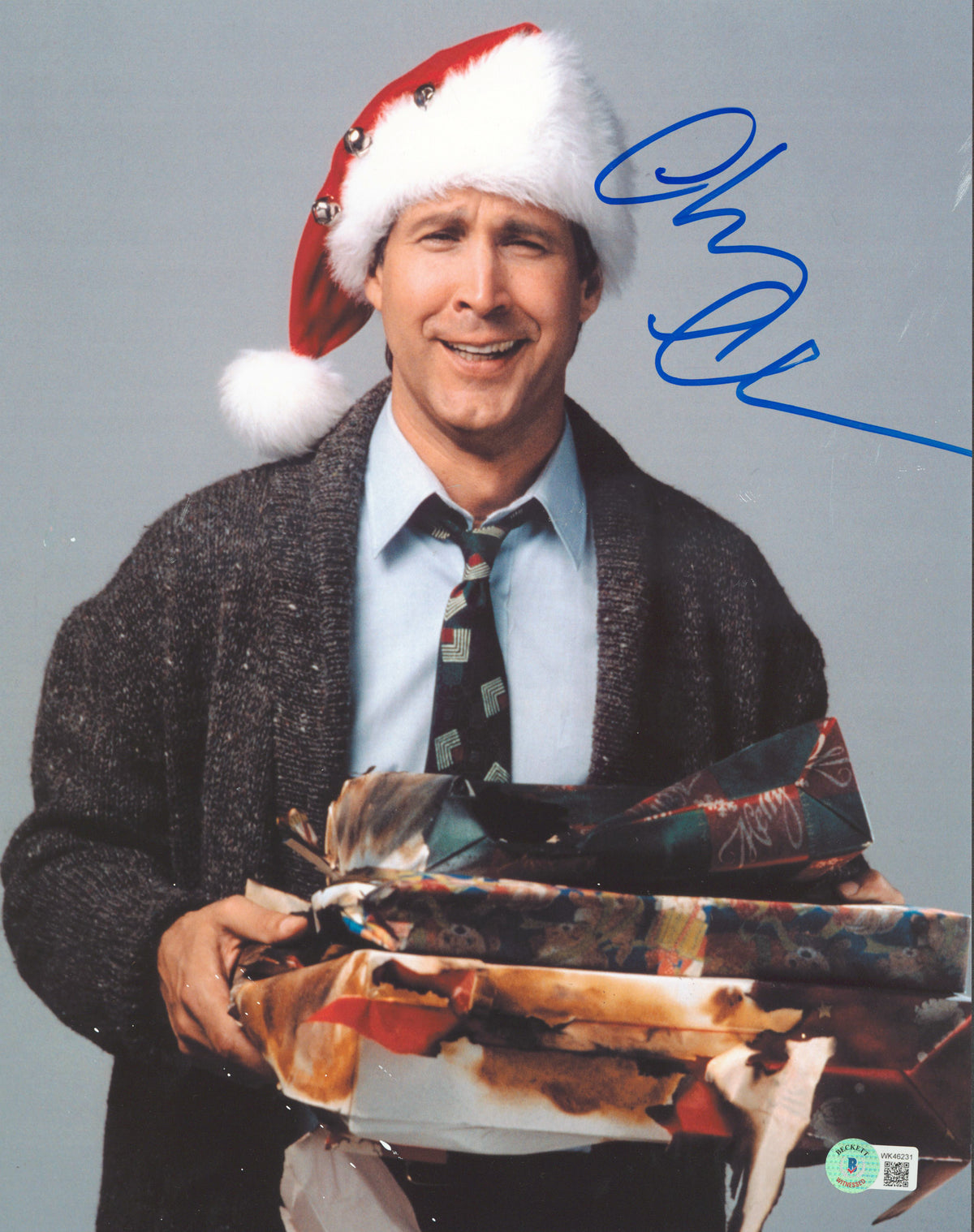 Chevy Chase Christmas Vacation Authentic Signed 11x14 Photo BAS Witness #WK46231