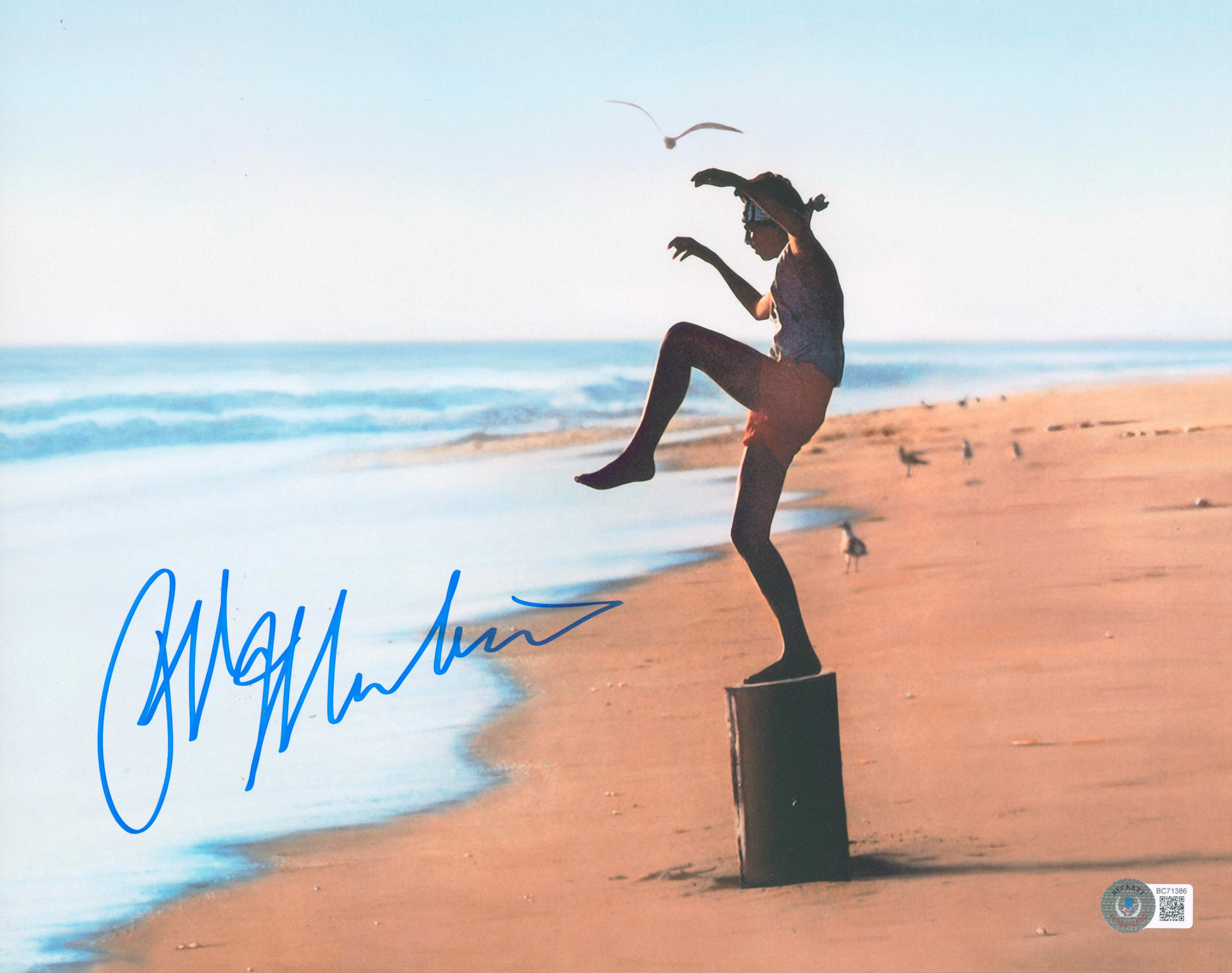 Ralph Macchio The Karate Kid Authentic Signed 11x14 Horizontal Stump Photo BAS