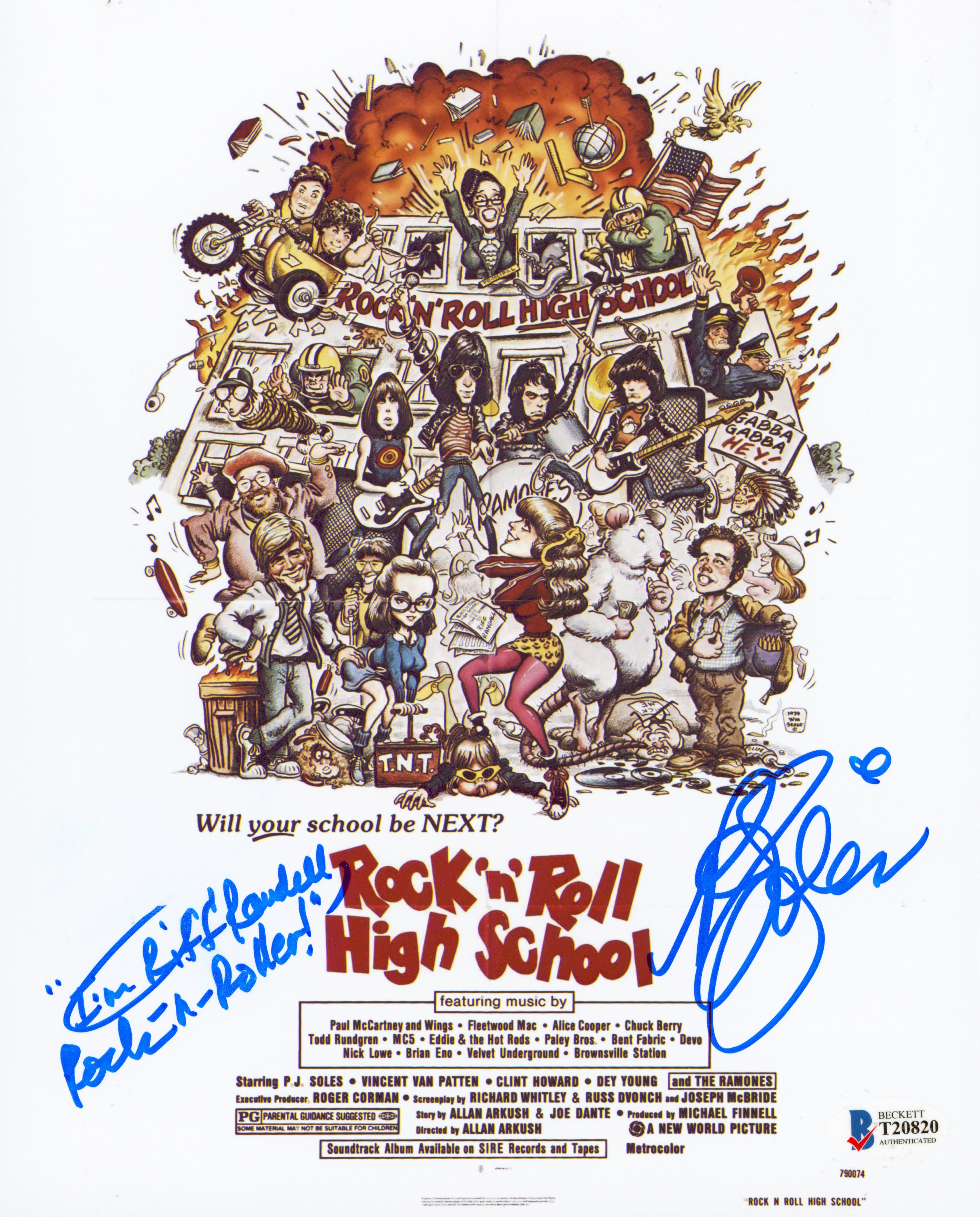 P.J. Soles "I'm Riff Randell Rock-n-Roller" Signed 8x10 Photo BAS #T20820