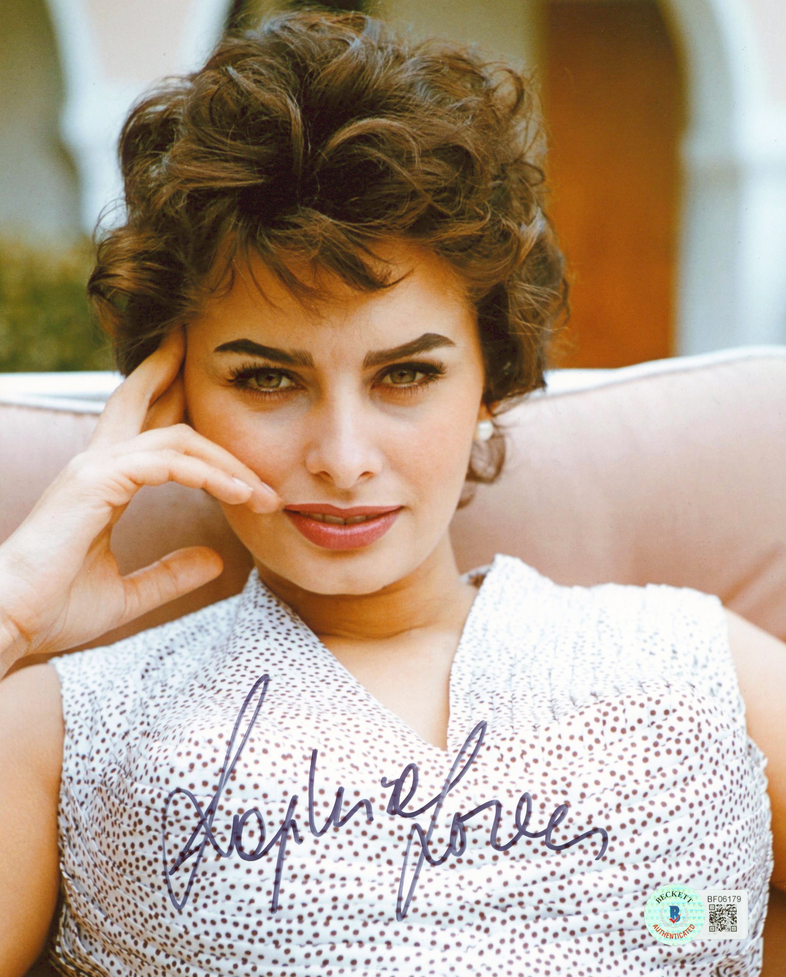 Sophia Loren Two Women Authentic Signed 8x10 Photo Autographed BAS #BF06179