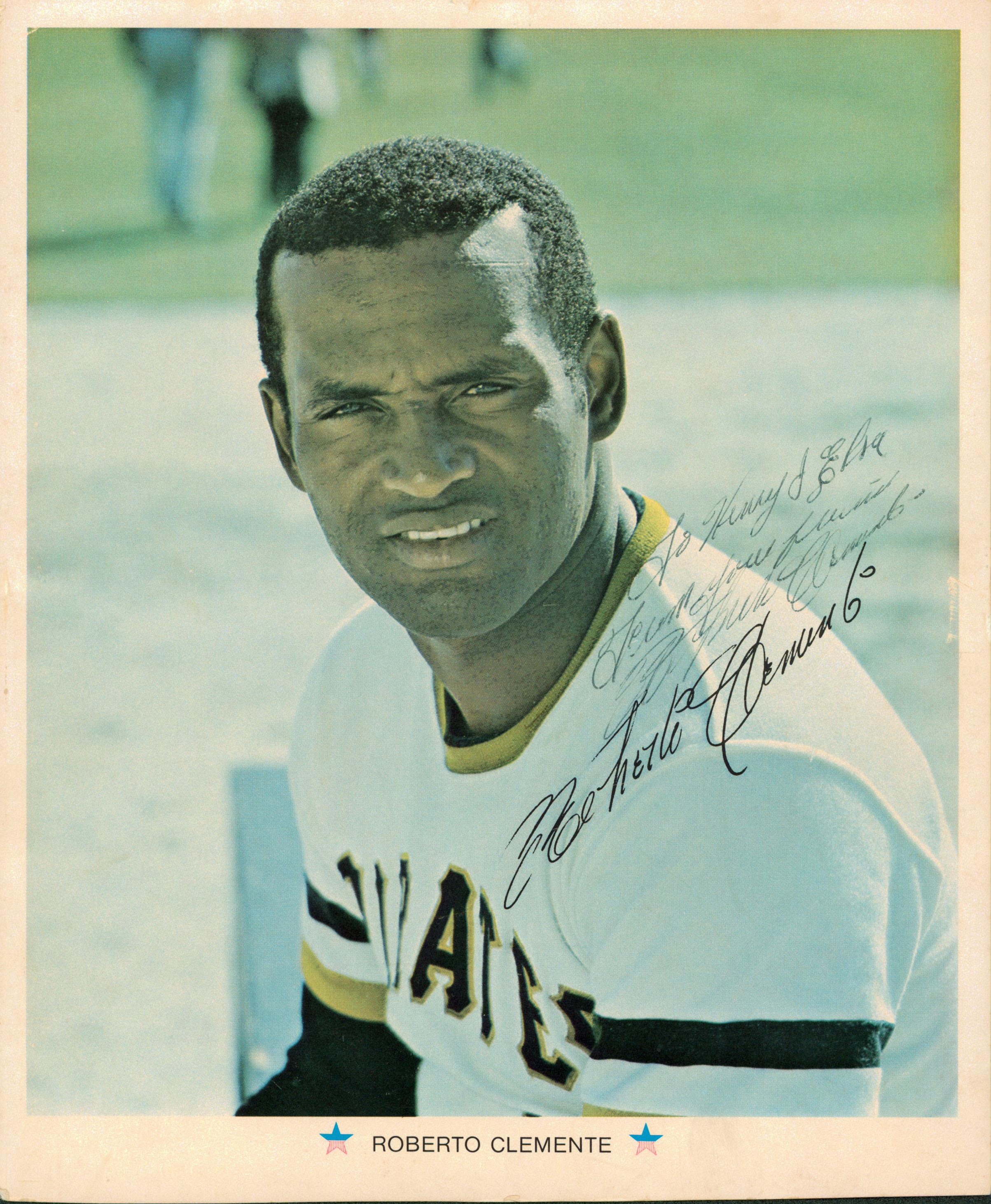 Pirates Roberto Clemente Authentic Signed 8x10 Photo Autographed JSA #X69825
