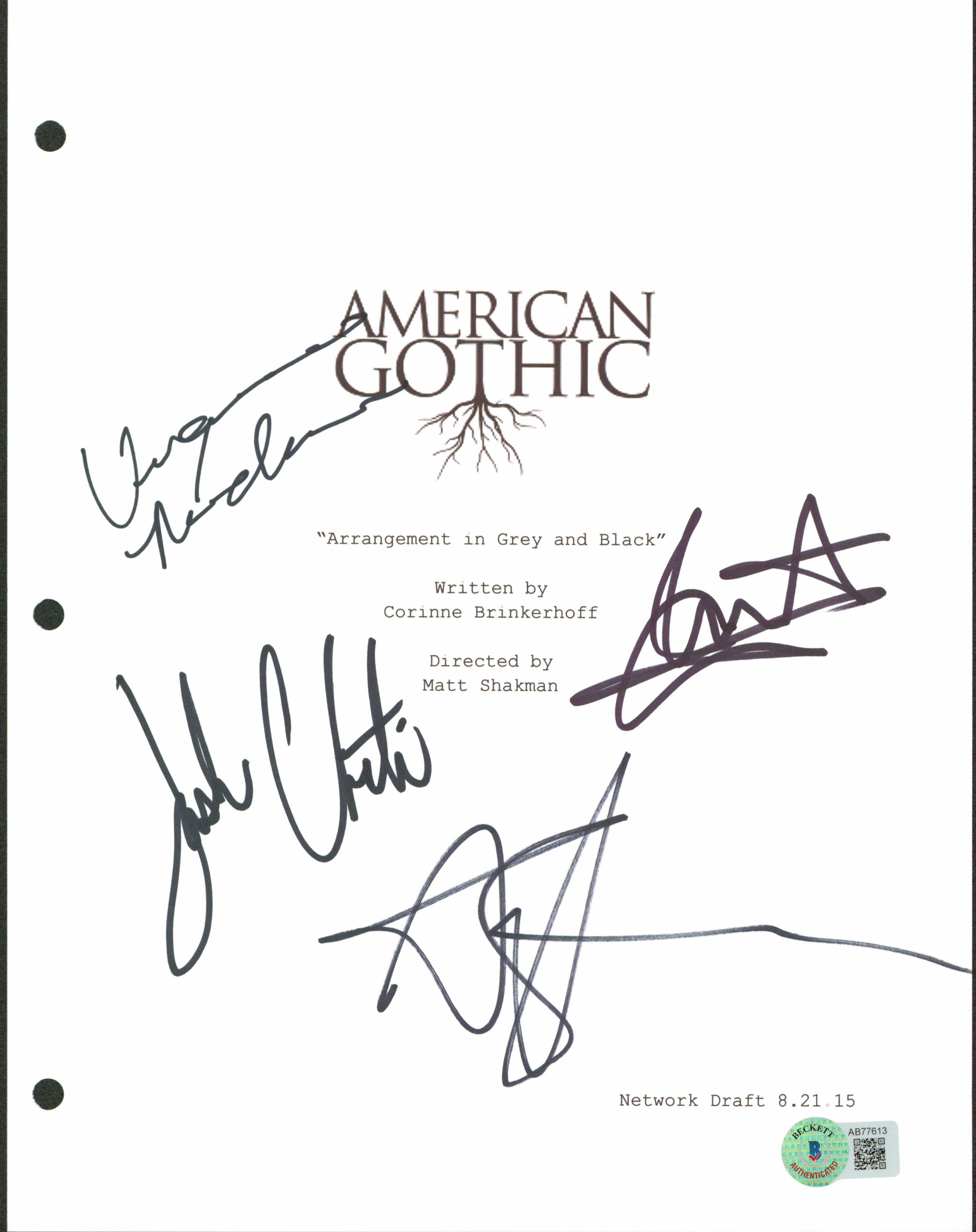 American Gothic (4) Starr, Knight, Chatwin +1 Signed Script Cover BAS #AB77613