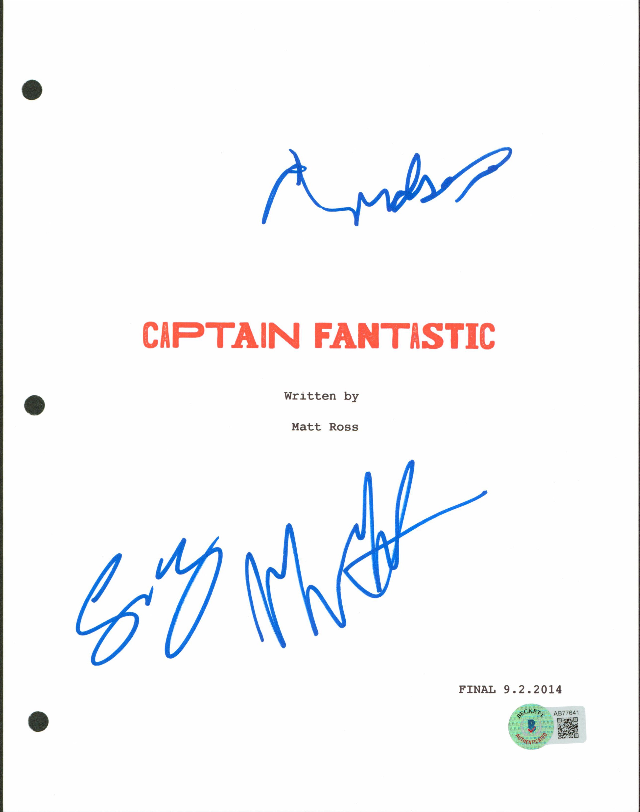 Captain Fantastic (3) MacKay, Hamilton & Basso Signed Script Cover BAS #AB77641