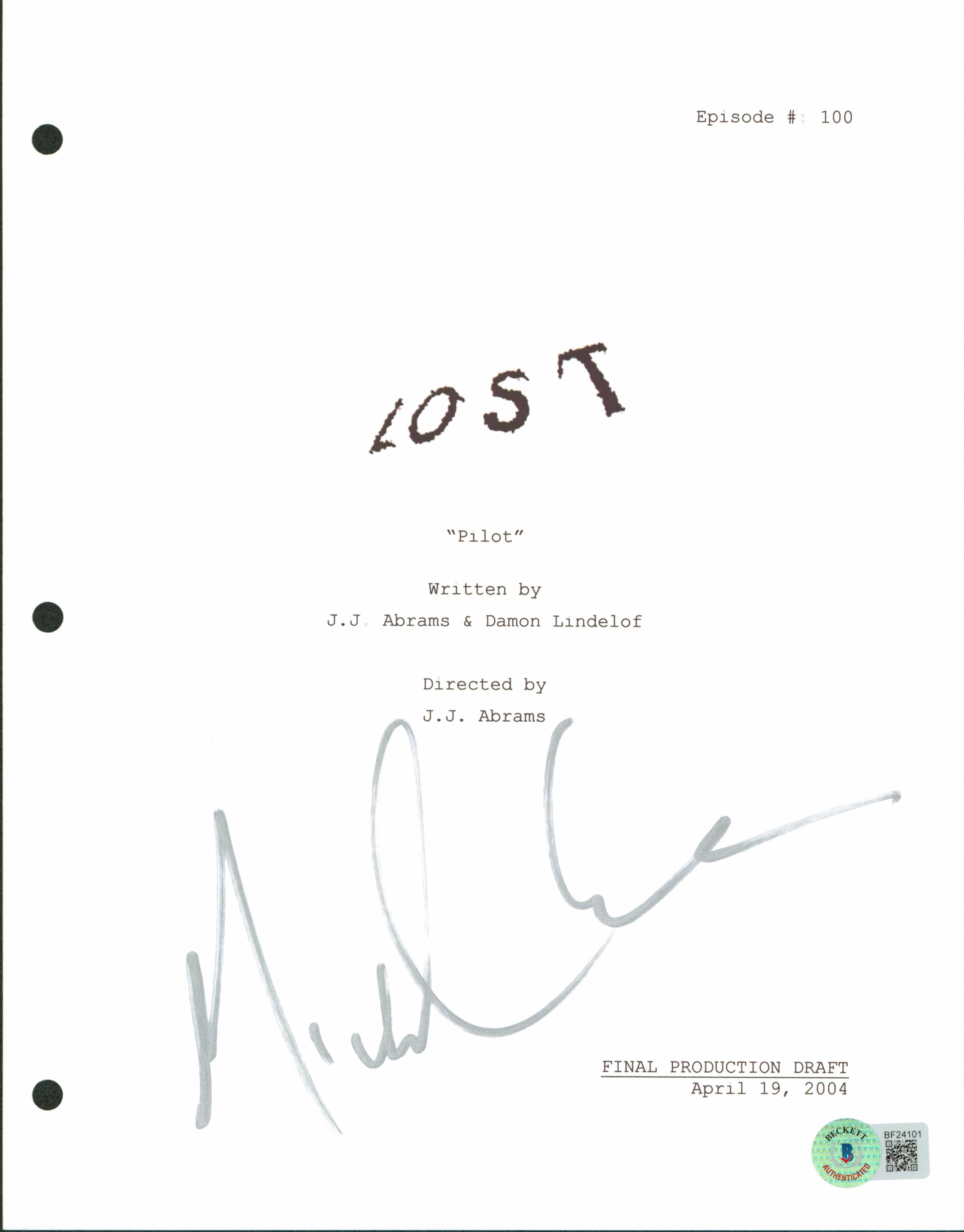Michael Giacchino LOST Authentic Signed 8.5x11 Lost Script Cover BAS #BF24101