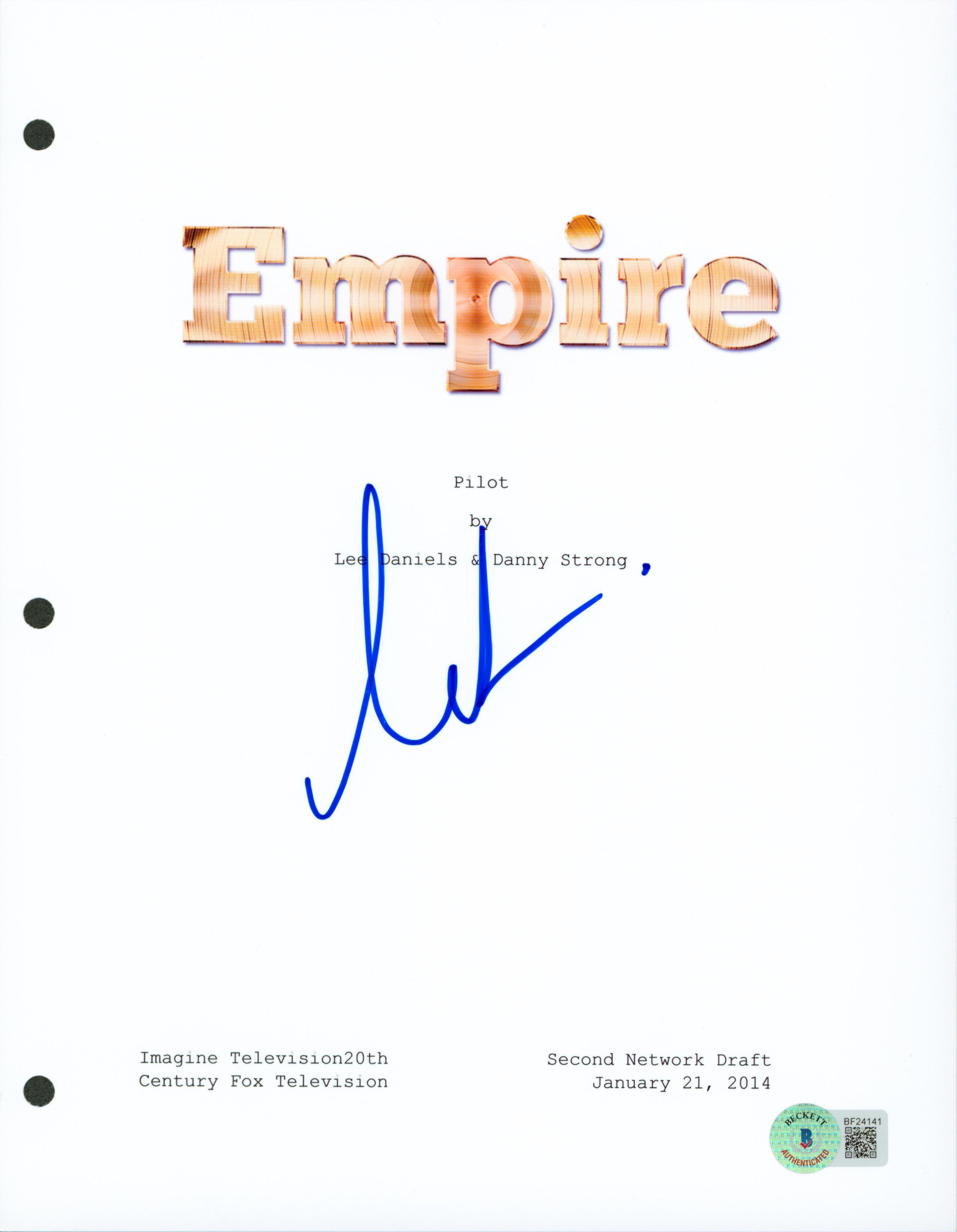 Lee Daniels Empire Authentic Signed 8.5x11 Empire Script Cover BAS #BF24141
