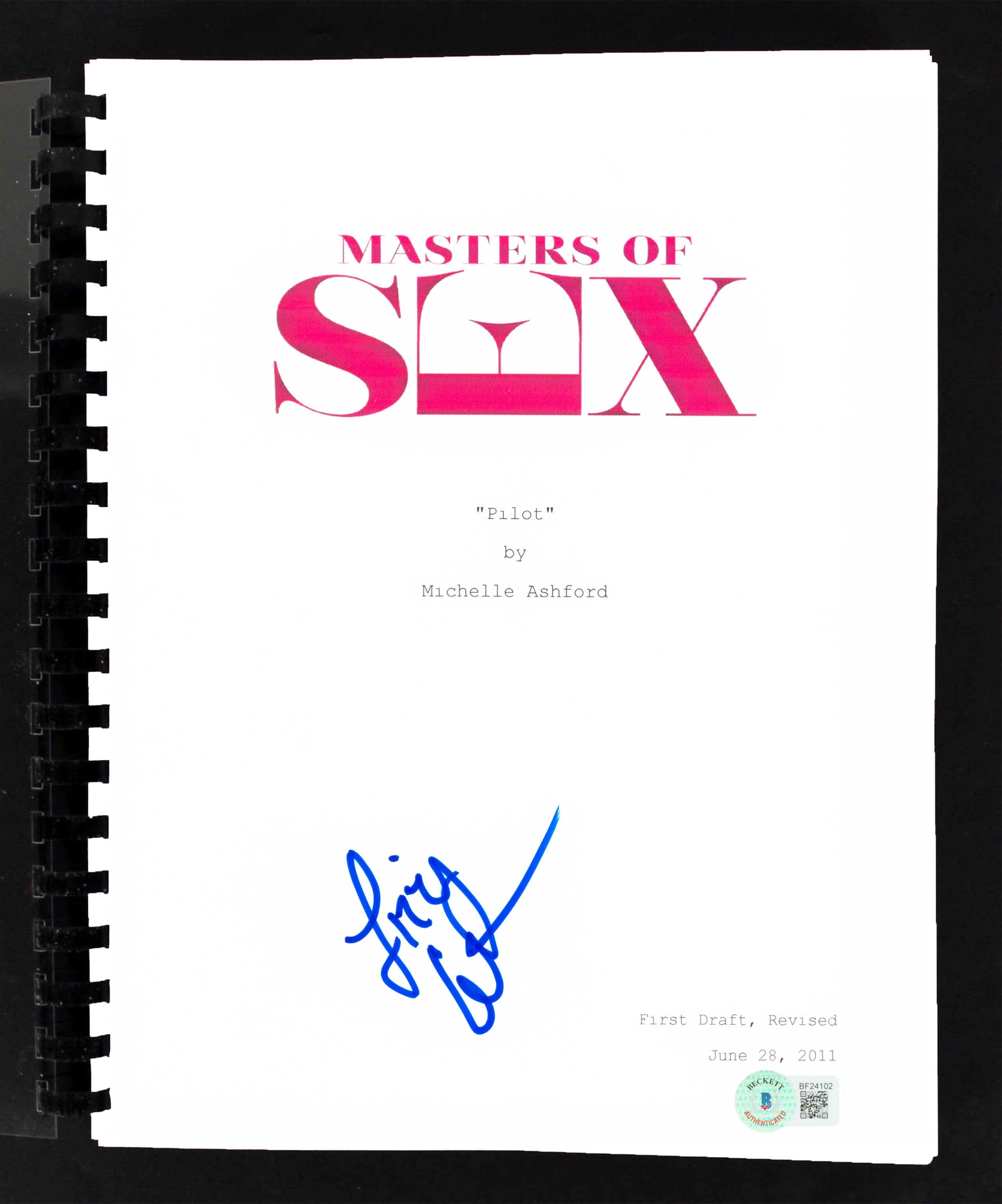 Lizzy Caplan Authentic Signed Masters of Sex Pilot Tv Script BAS #BF24102