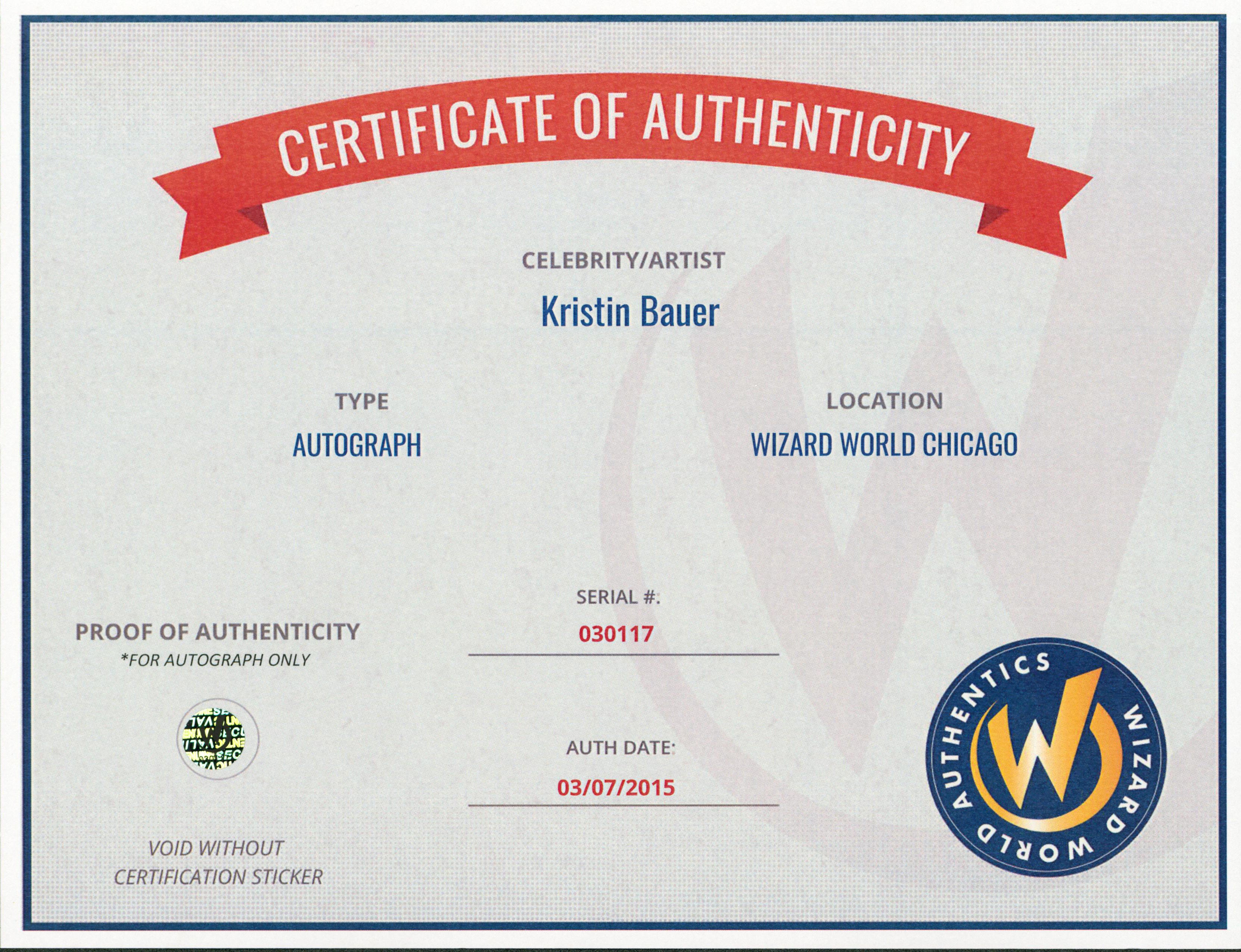 Kristin Bauer True Blood Authentic Signed 8x10 Photo Autographed Wizard World