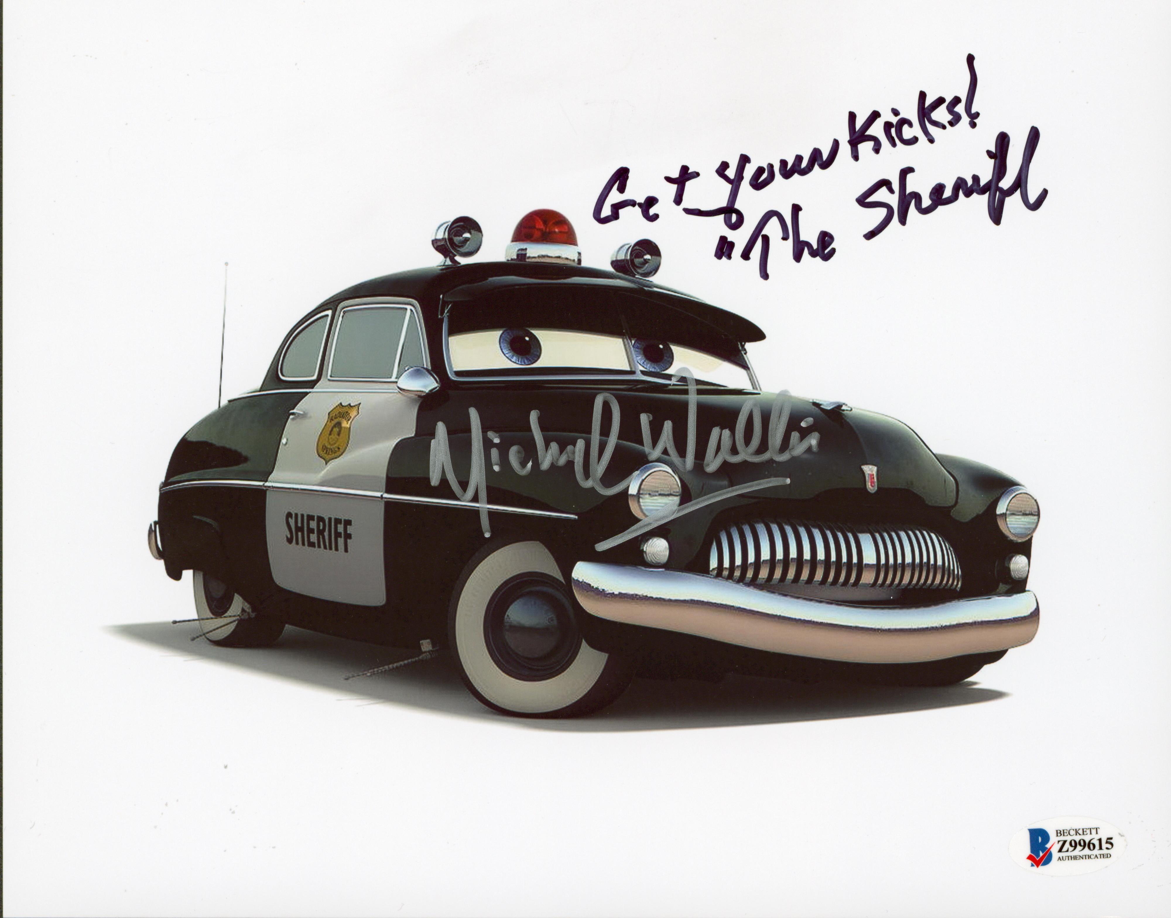 Michael Wallis Cars "The Sheriff" Authentic Signed 8x10 Photo BAS #Z99615