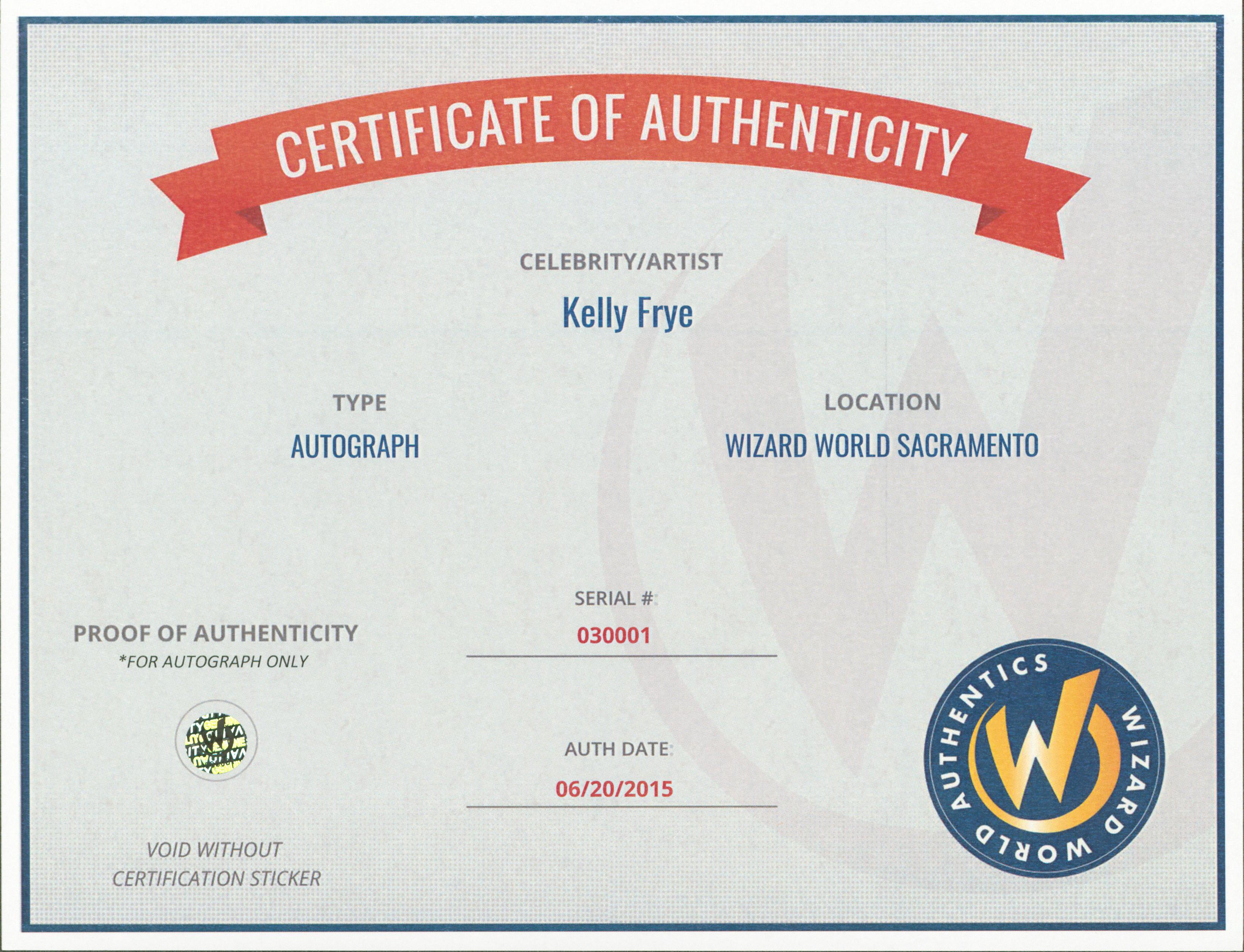 Kelly Frye Criminal Minds Authentic Signed 8x10 Photo Autographed Wizard World