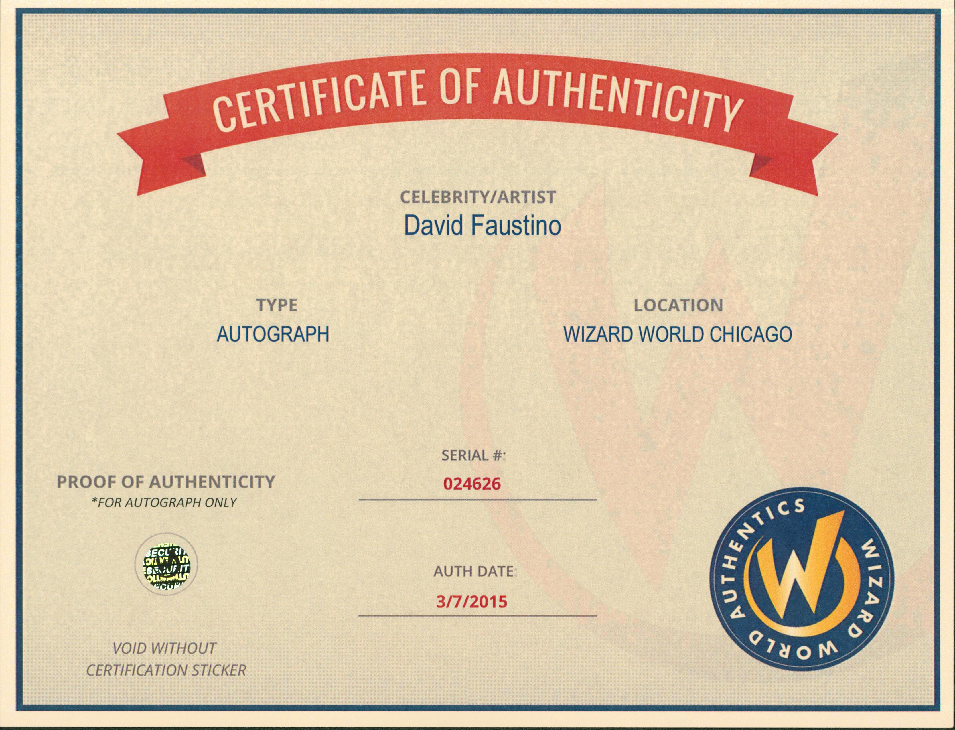 David Faustino Married With Children Authentic Signed 8x10 Photo Wizard World 6