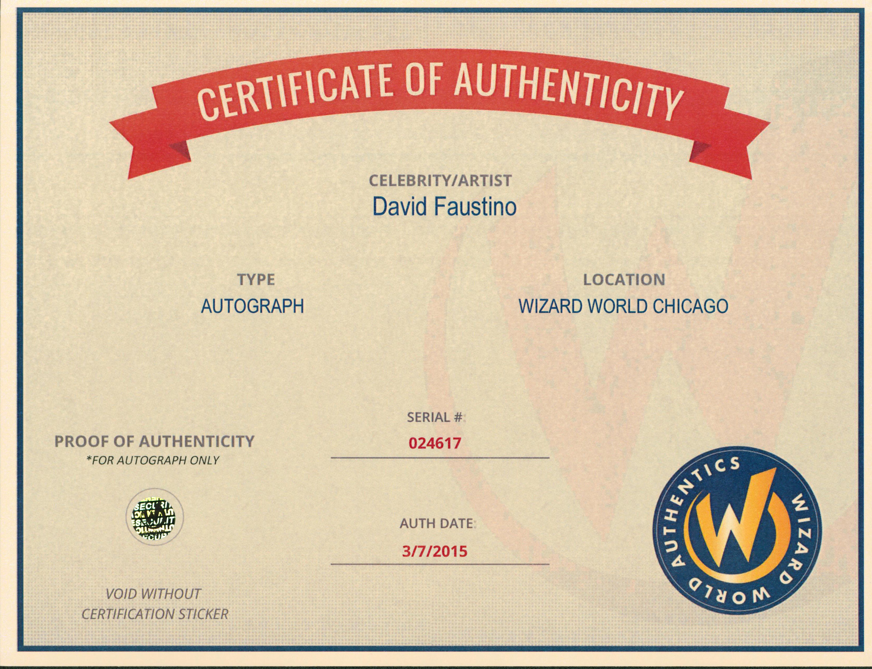 David Faustino Married With Children Authentic Signed 8x10 Photo Wizard World 7