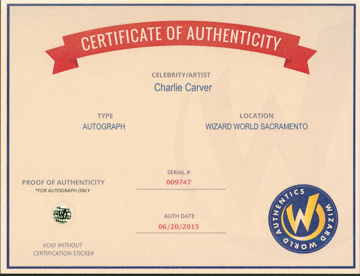 Charlie Carver Teen Wolf Authentic Signed 8x10 Photo Autographed Wizard World 2
