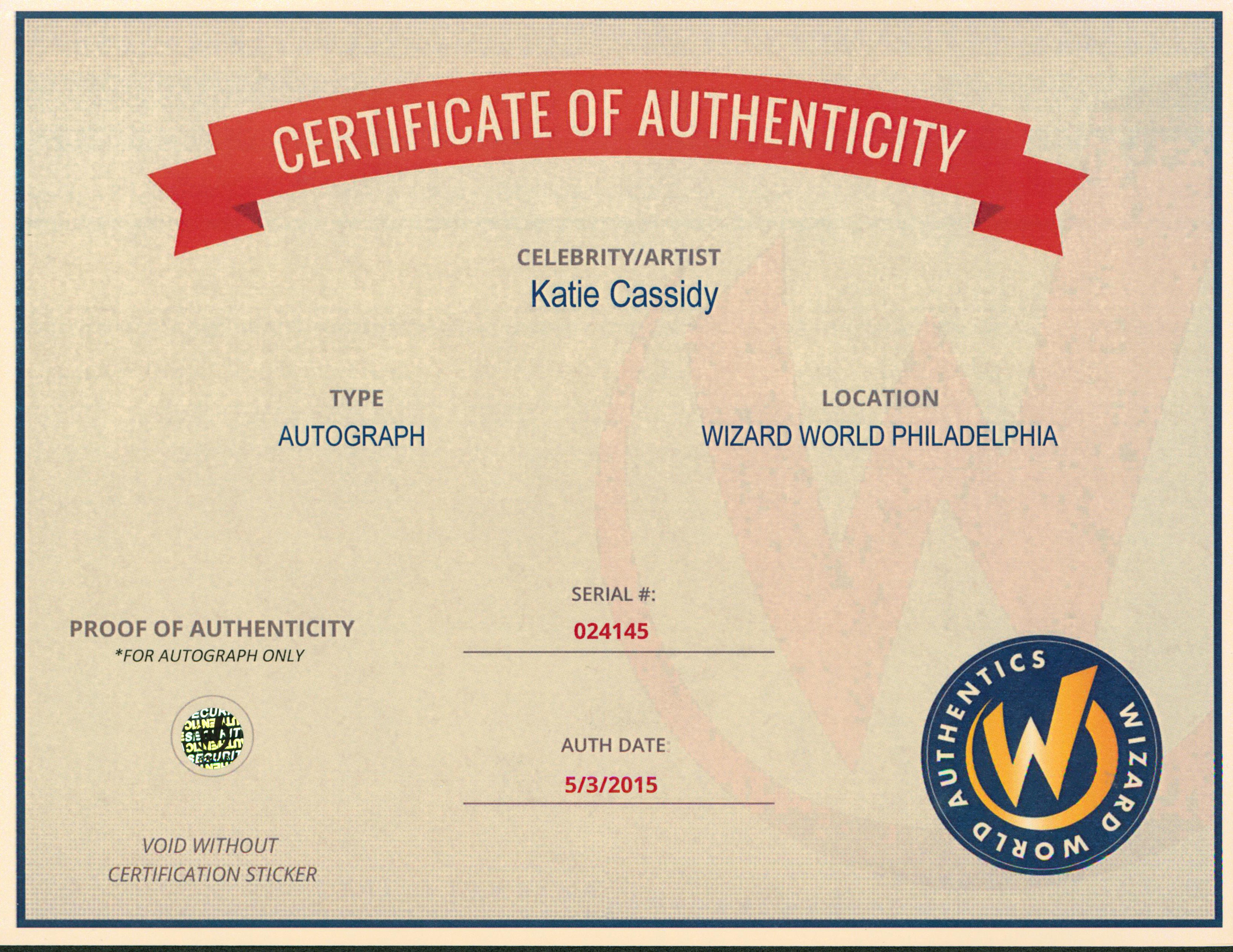 Katie Cassidy A Nightmare On Elm Street Signed 8x10 Photo Wizard World #024145