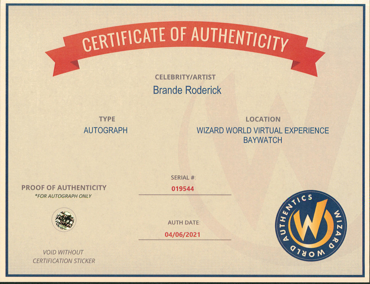 Brande Roderick Baywatch "XOXO" Authentic Signed 8x10 Sexy Photo Wizard World