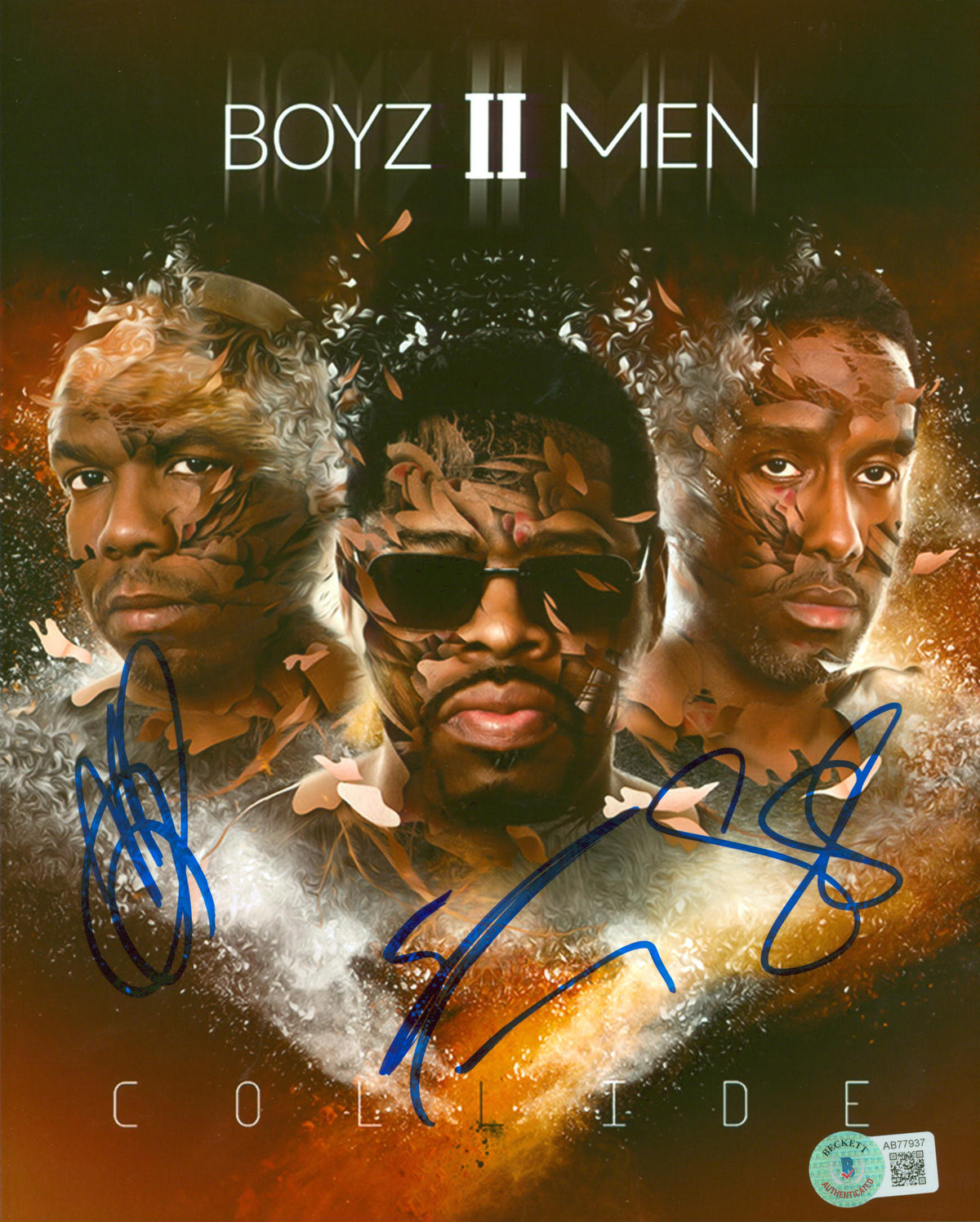 Boyz II Men (3) Nathan, Wanya & Shawn Authentic Signed 8x10 Photo BAS #AB77937