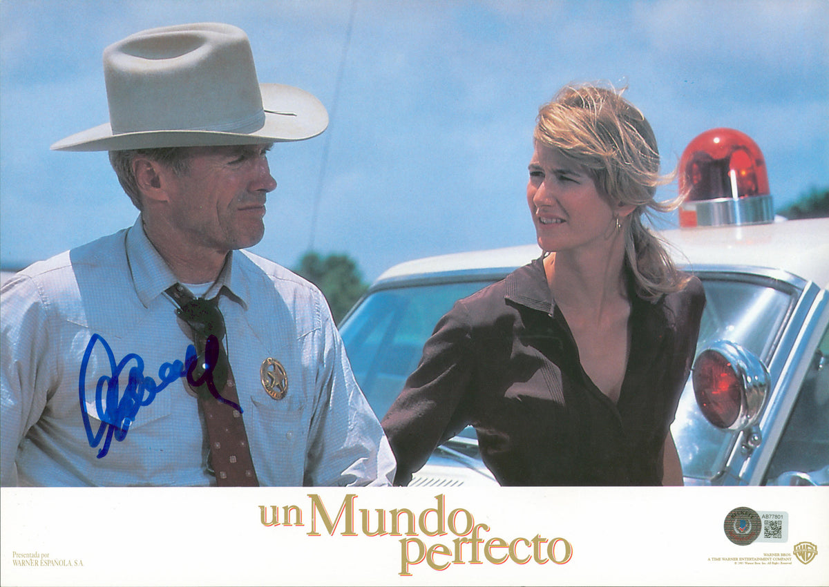 Clint Eastwood A Perfect World Signed 9x13 Photo Auto Graded 10! BAS #AB77801