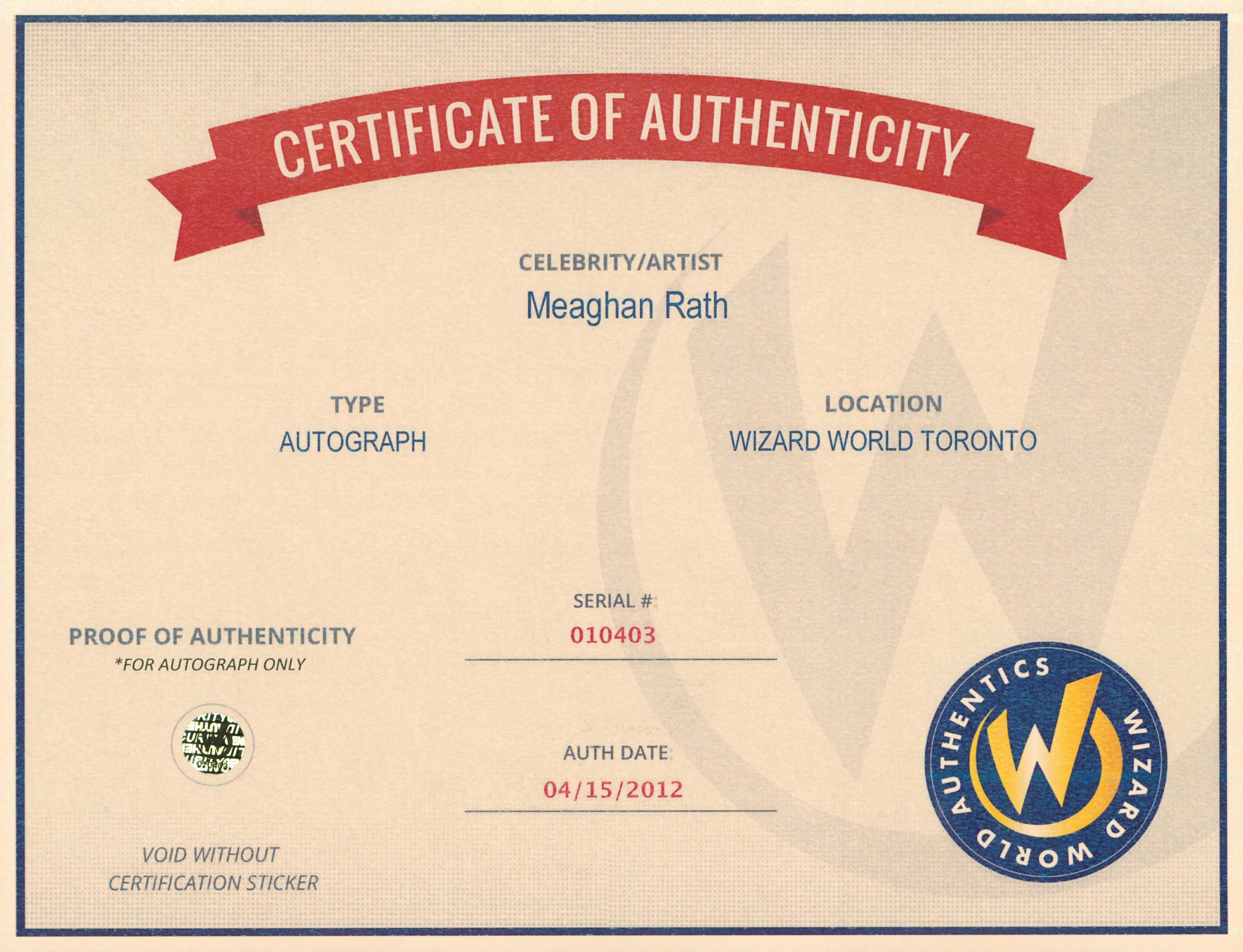 Meaghan Rath Being Human Authentic Signed 8x10 Photo Wizard World 5