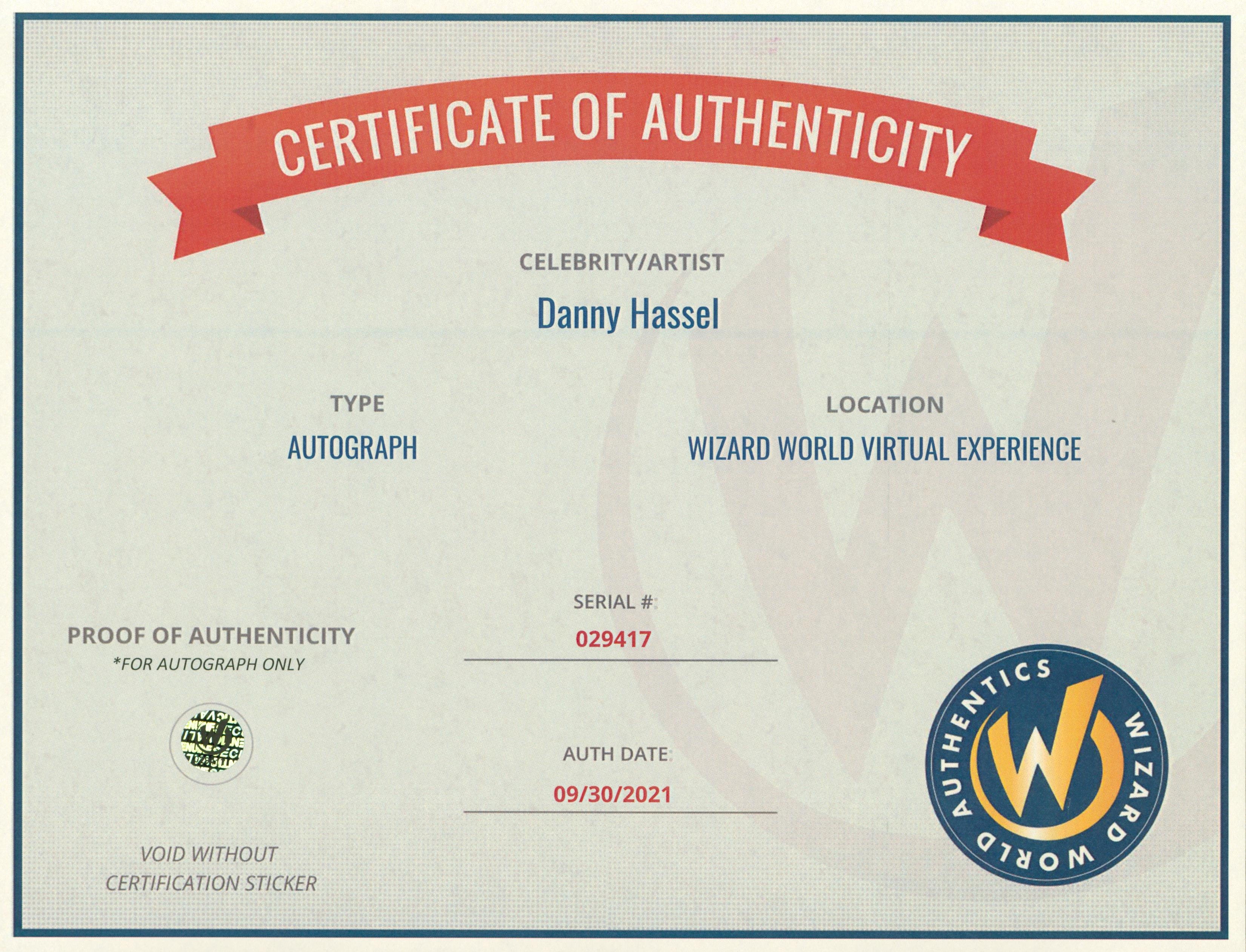 Danny Hassel A Nightmare On Elm Street Signed 8x10 Photo Wizard World 3