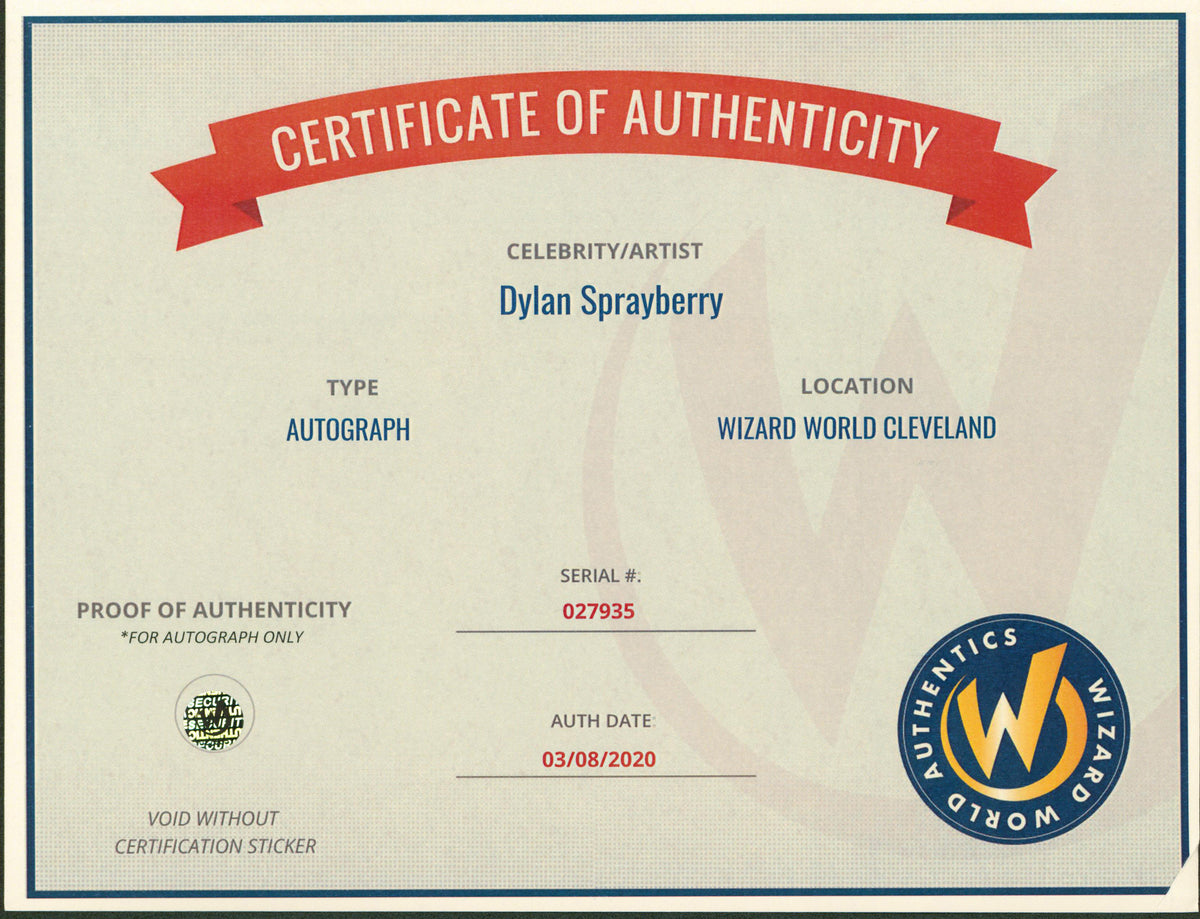 Dylan Sprayberry Teen Wolf Authentic Signed 8x10 Photo Wizard World #027935