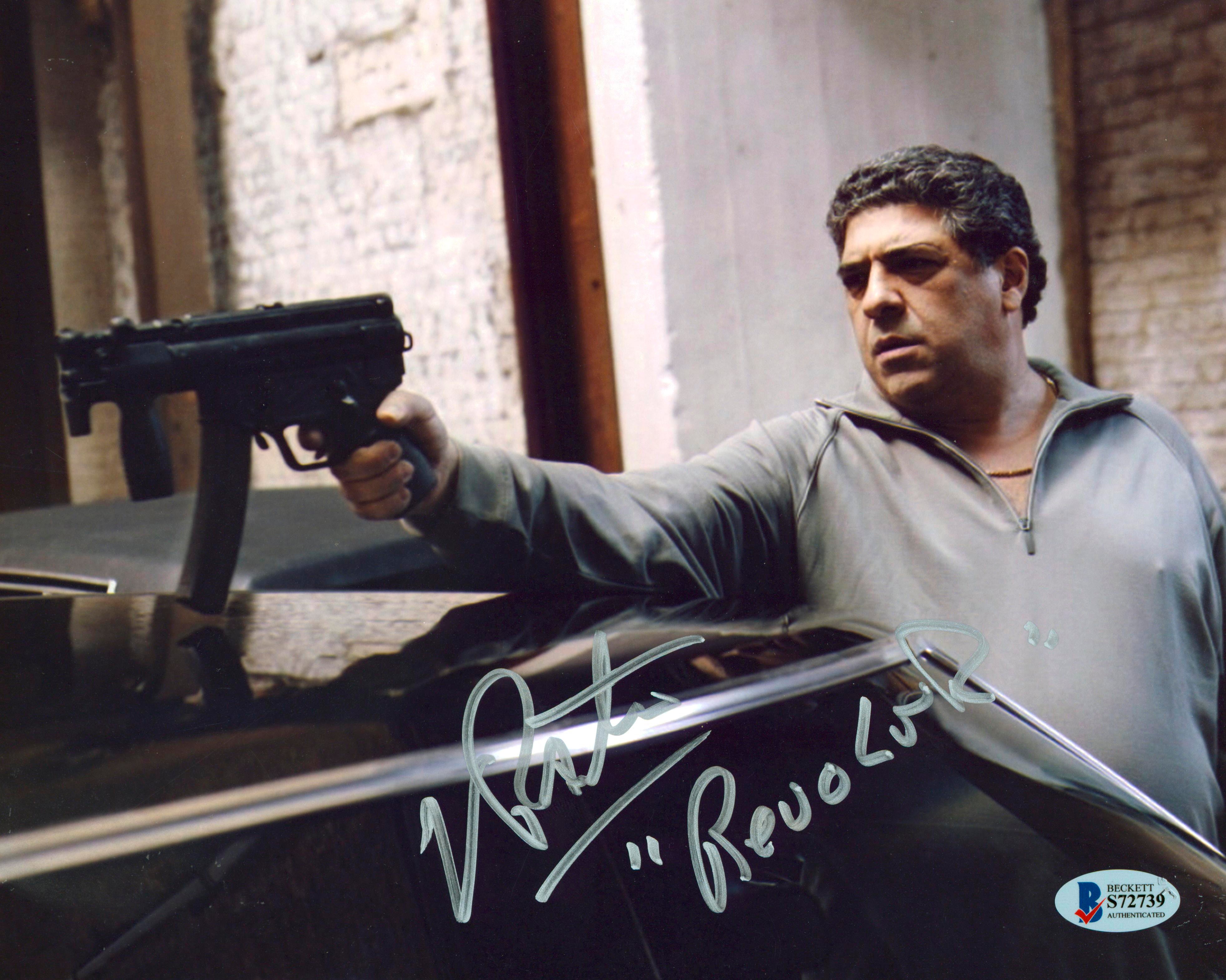 Vincent Pastore The Sopranos "Revolver" Authentic Signed 8x10 Photo BAS #S72739