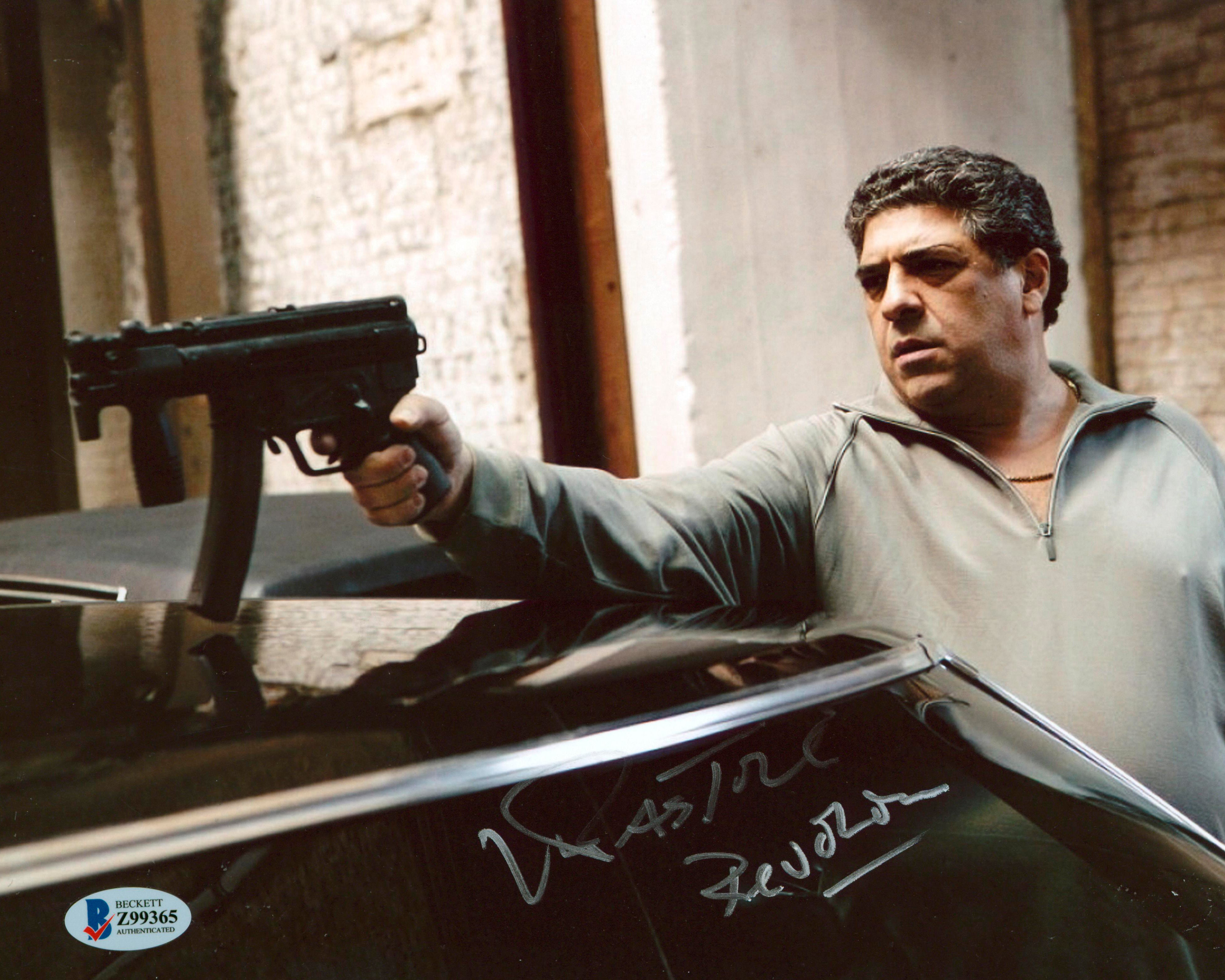 Vincent Pastore The Sopranos "Revolver" Authentic Signed 8x10 Photo BAS #Z99365