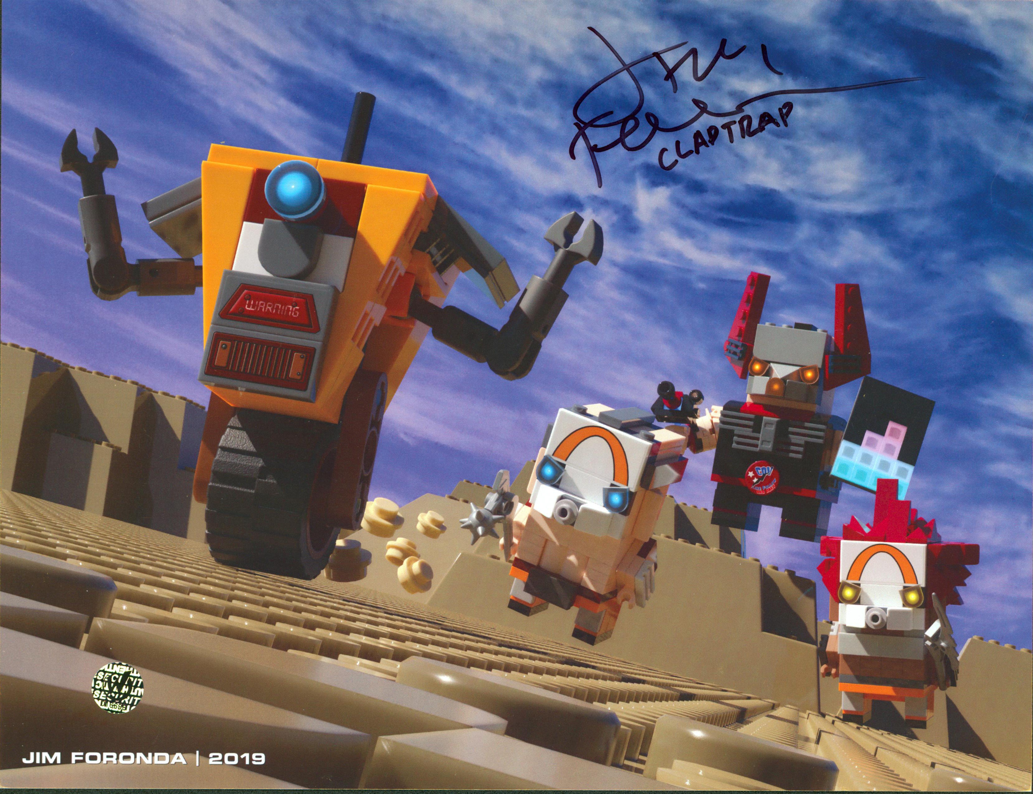 Jim Foronda Borderlands 3 "Claptrap" Authentic Signed 8x10 Photo Wizard World