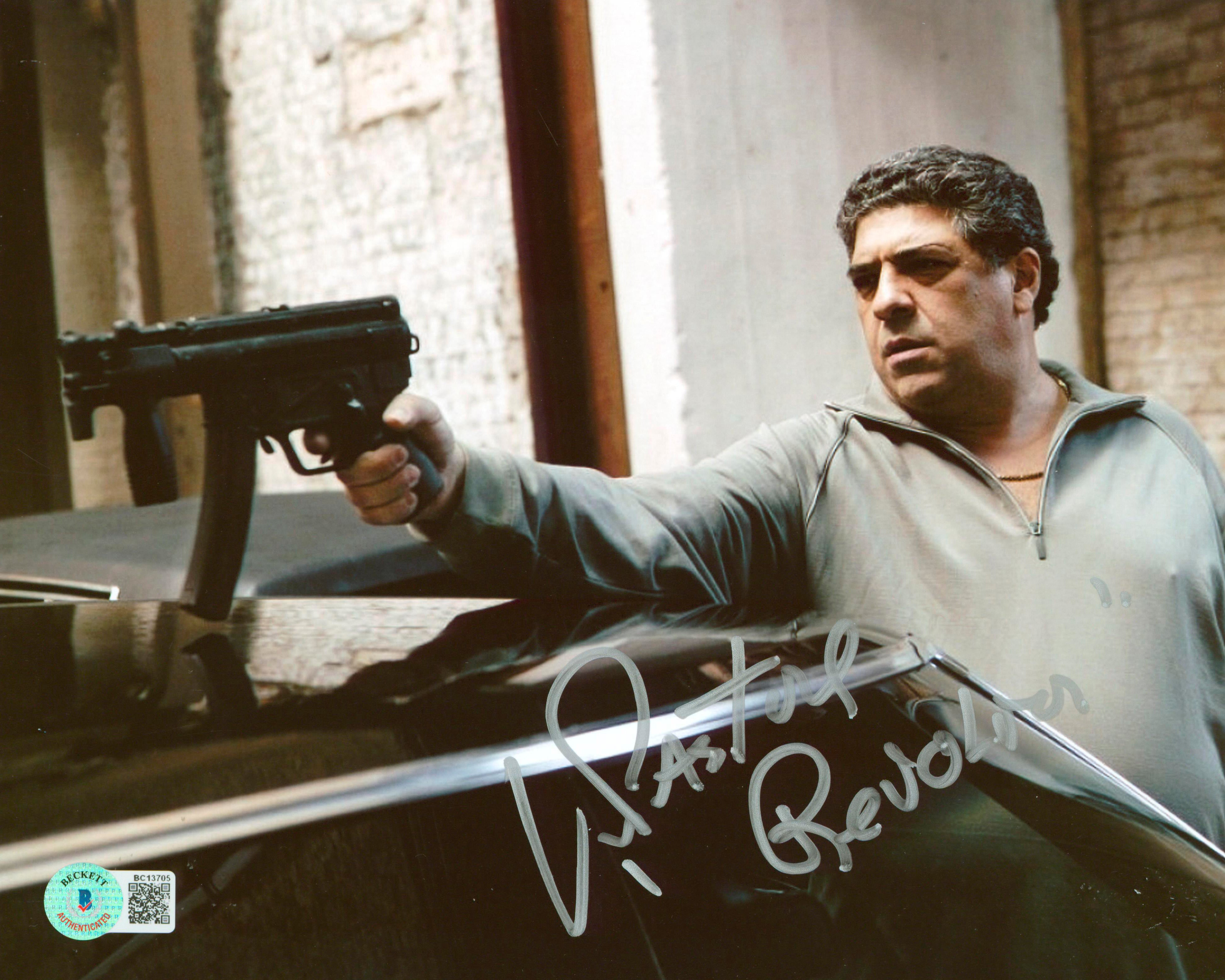 Vincent Pastore The Sopranos "Revolver" Authentic Signed 8x10 Photo BAS #BC13705