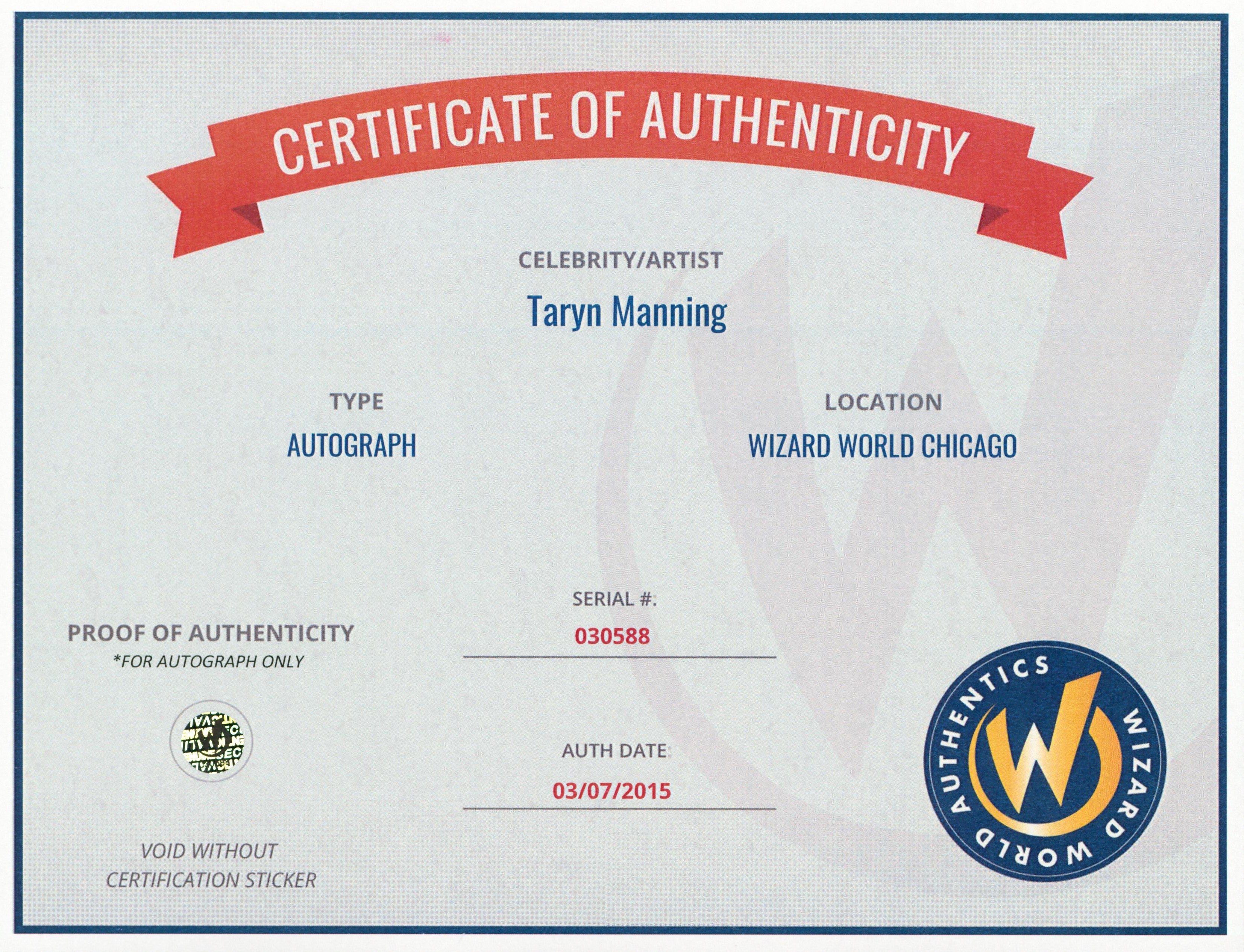 Taryn Manning Hustle & Flow Authentic Signed 8x10 Photo Wizard World 4