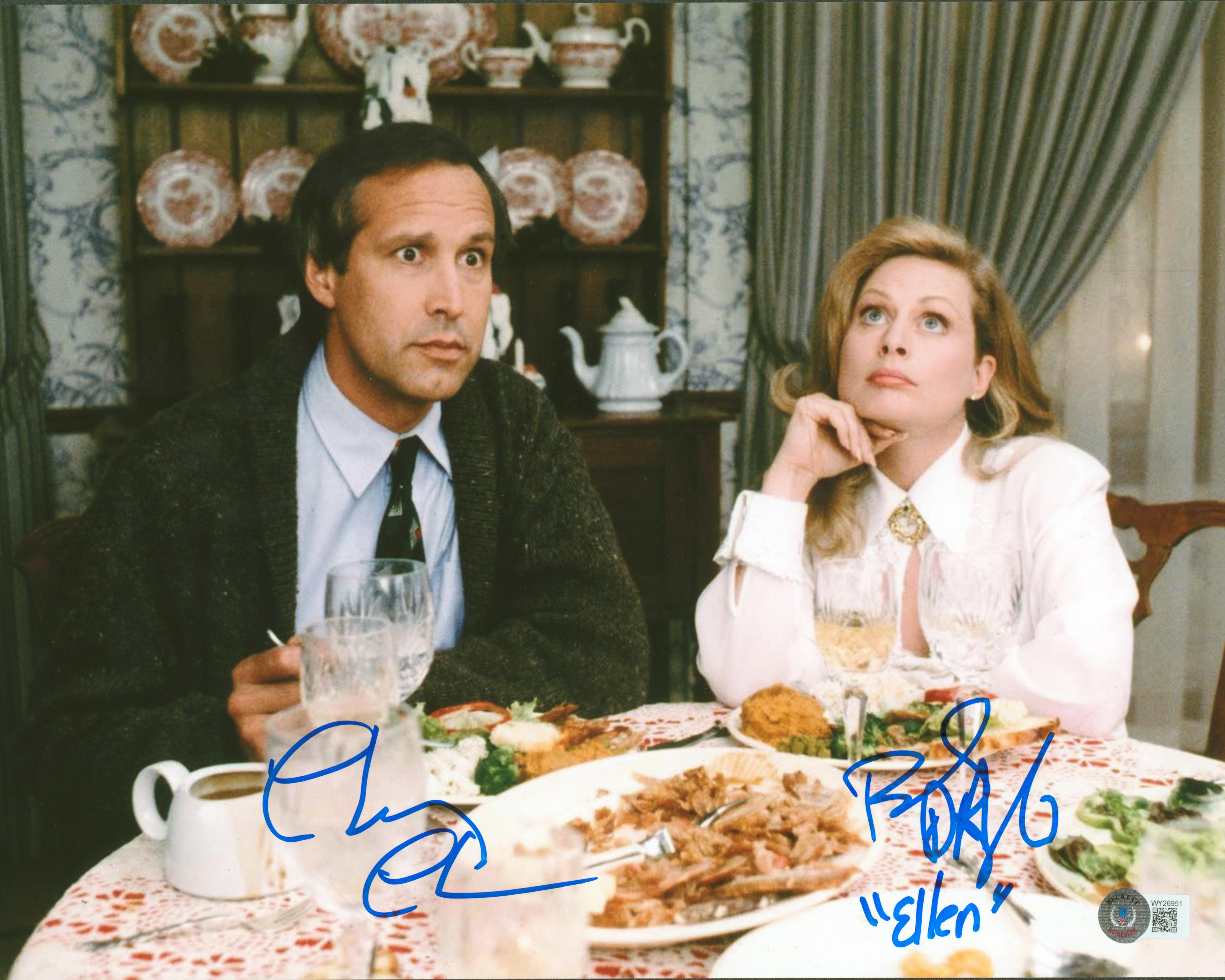Chevy Chase & Beverly D'Angelo Christmas Vacation Signed 11x14 Photo BAS WZ26951
