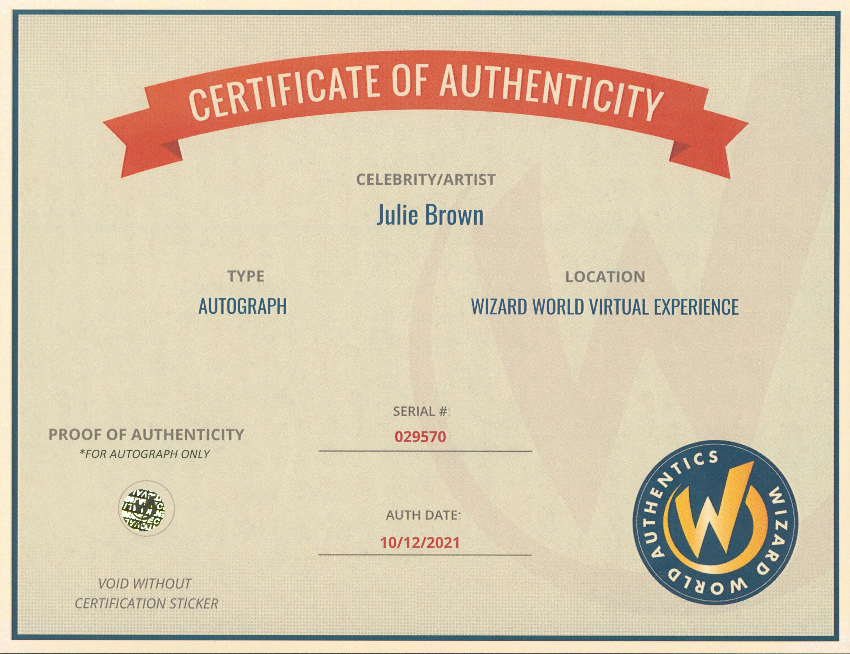 Julie Brown Earth Girls Are Easy Signed 8x10 Photo Wizard World #029570