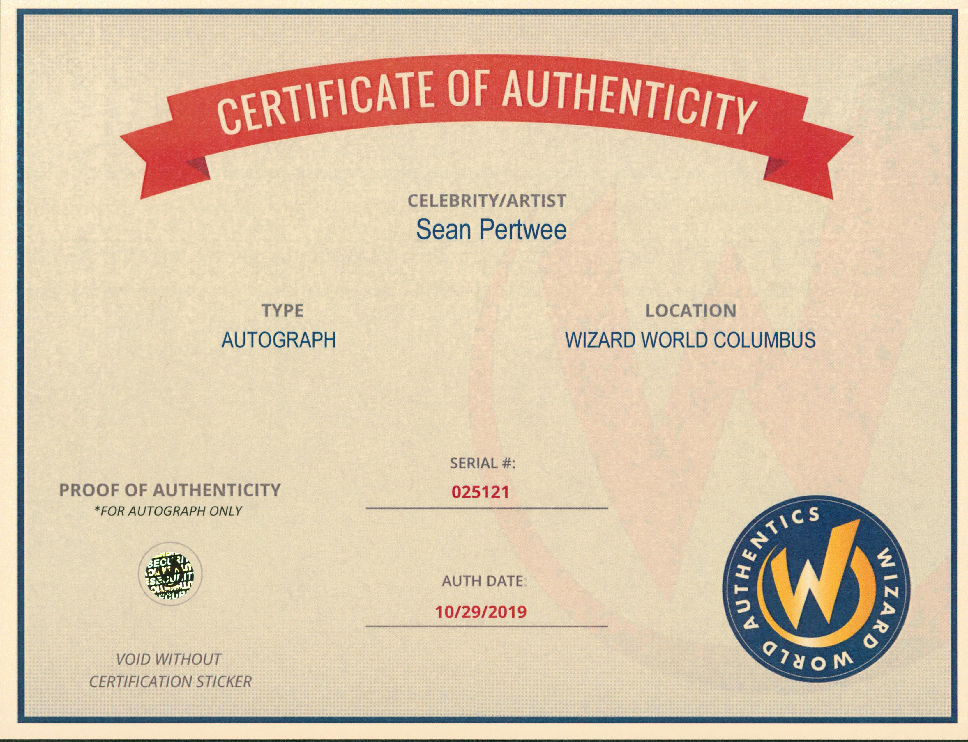 Sean Pertwee Gotham Authentic Signed 8x10 Photo Autographed Wizard World #025121