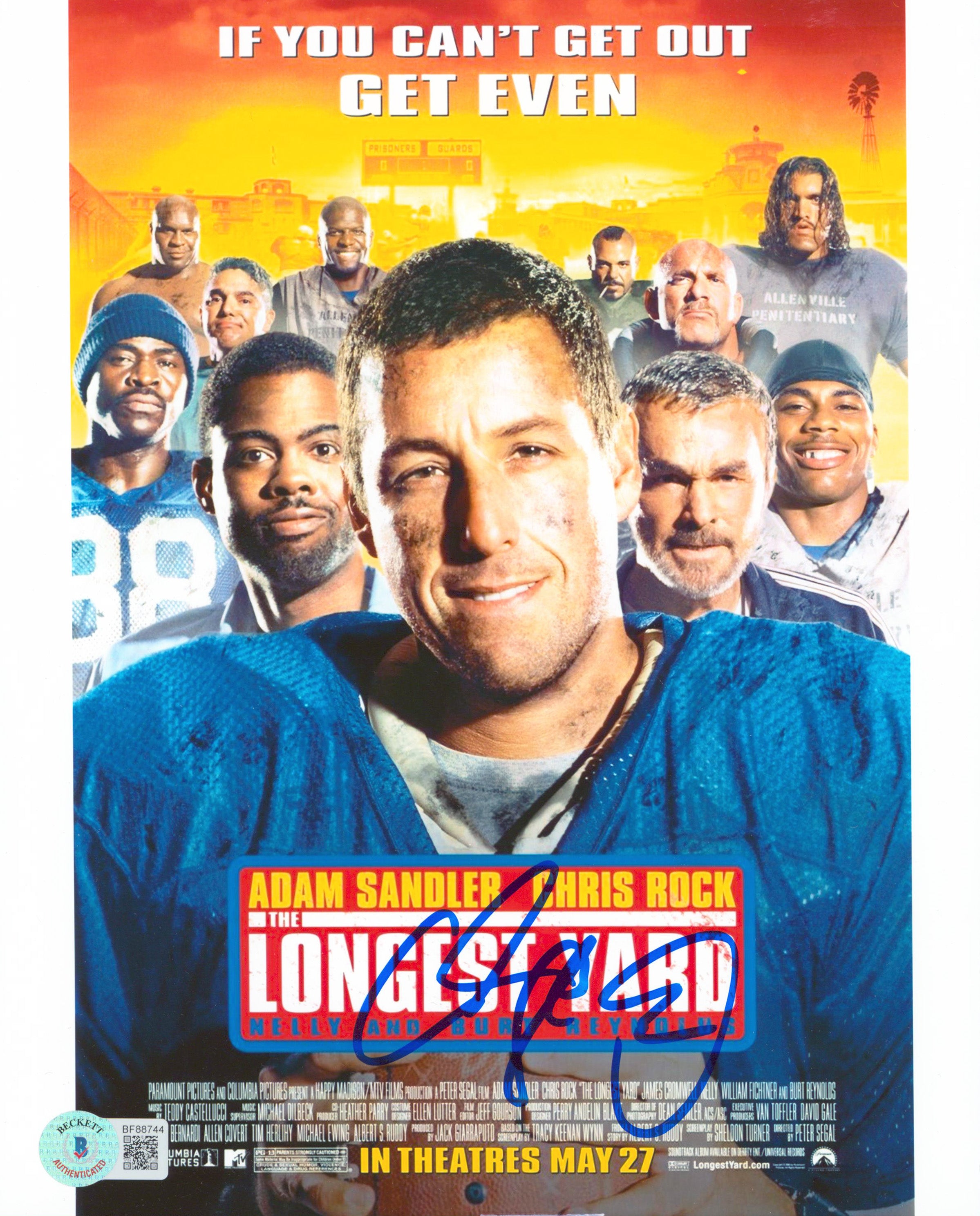 Adam Sandler The Longest Yard Authentic Signed 8x10 Photo BAS #BF88744
