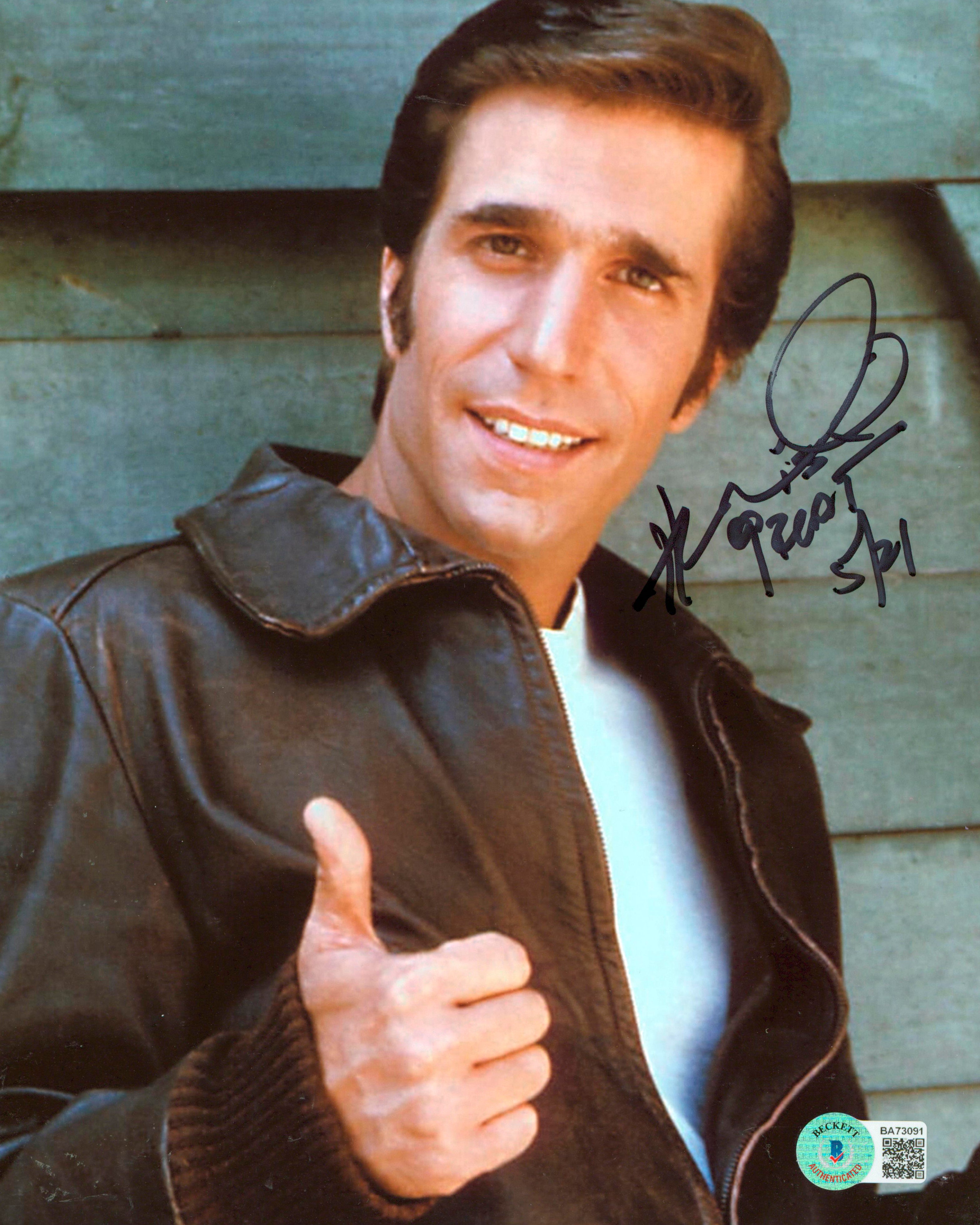 Henry Winkler Happy Days "Is Great" Authentic Signed 8x10 Photo BAS #BA73091