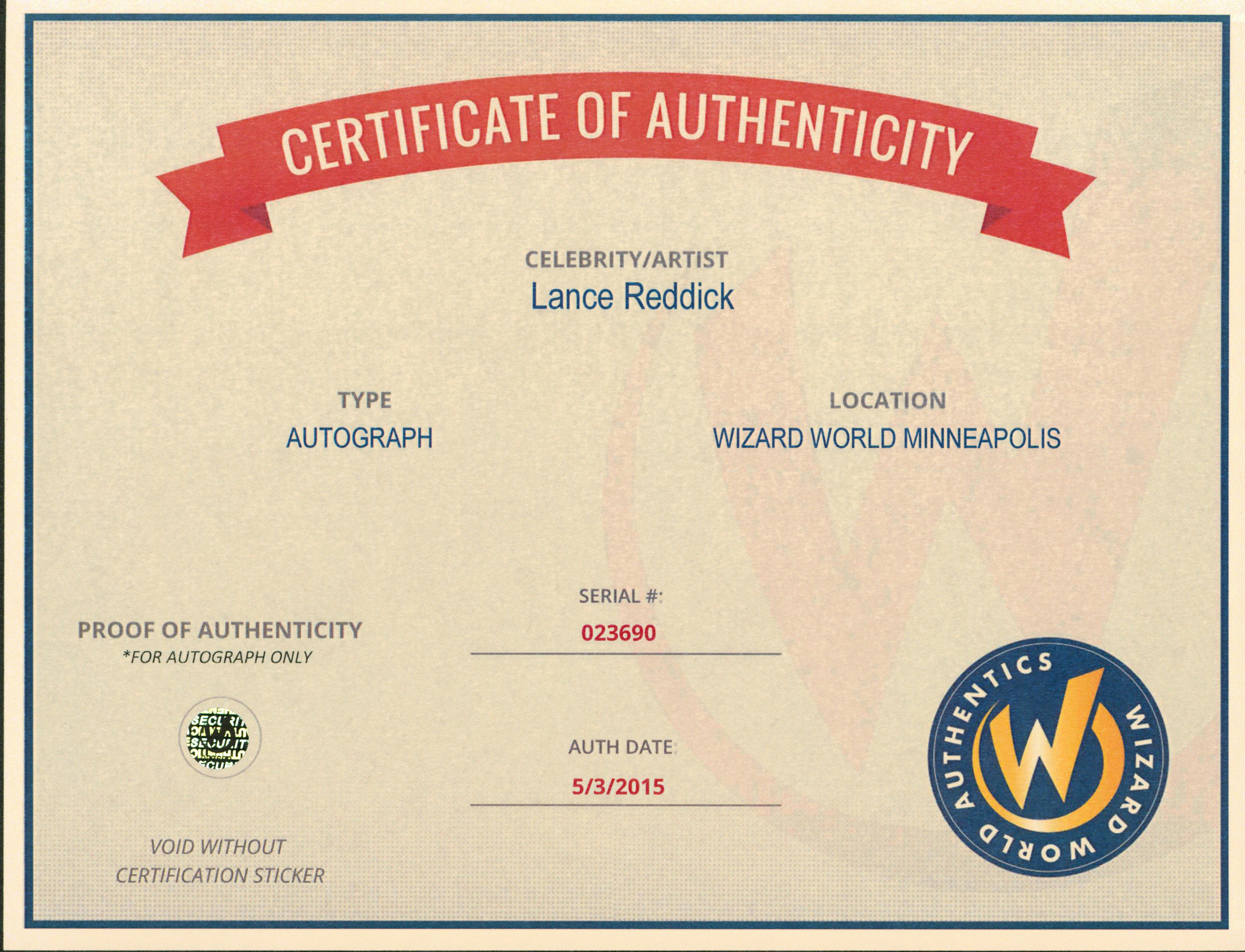 Lance Reddick The Wire Authentic Signed 8x10 Photo Autographed Wizard World 3