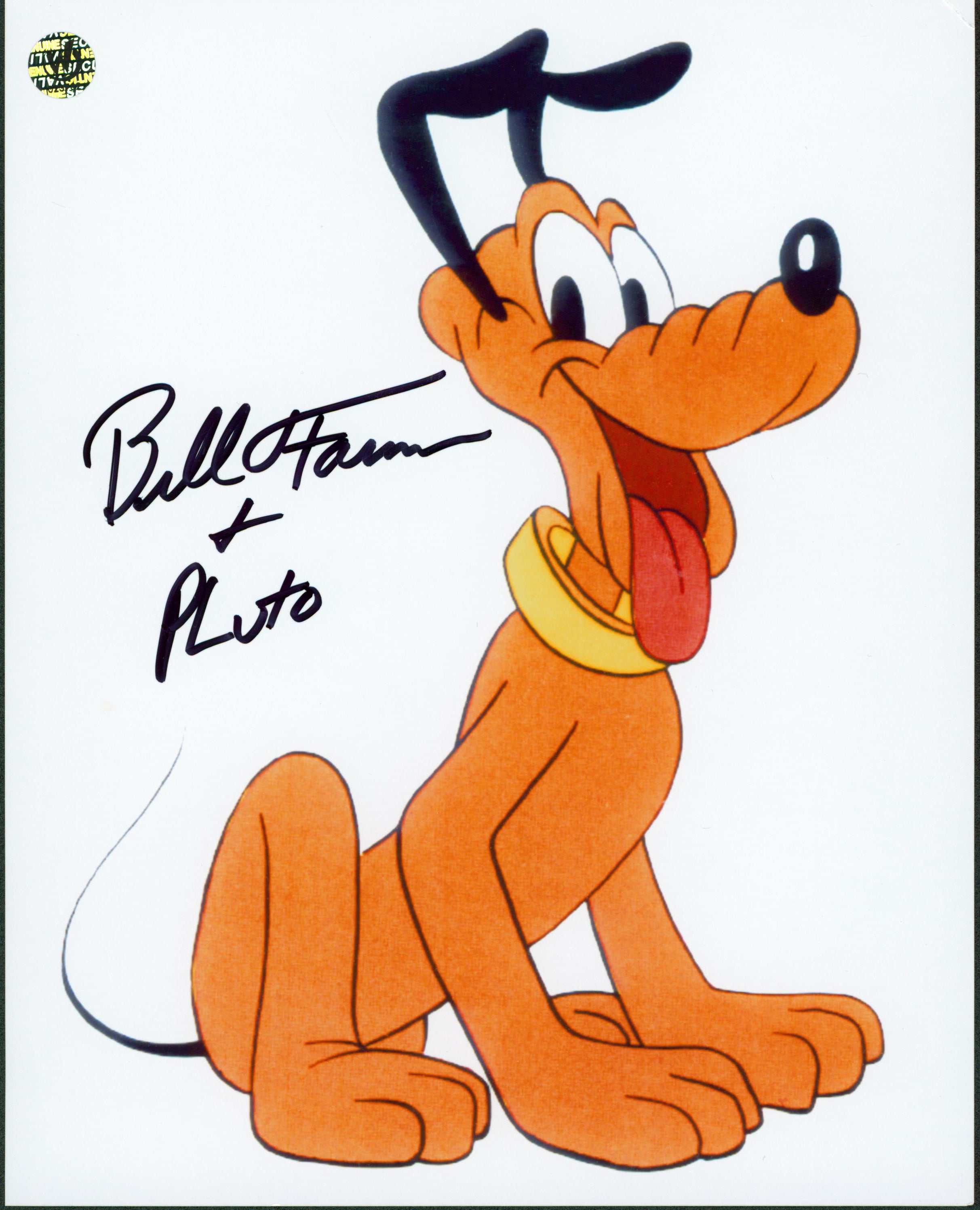 Bill Farmer Disney "Pluto" Authentic Signed 8x10 Photo Wizard World #023762