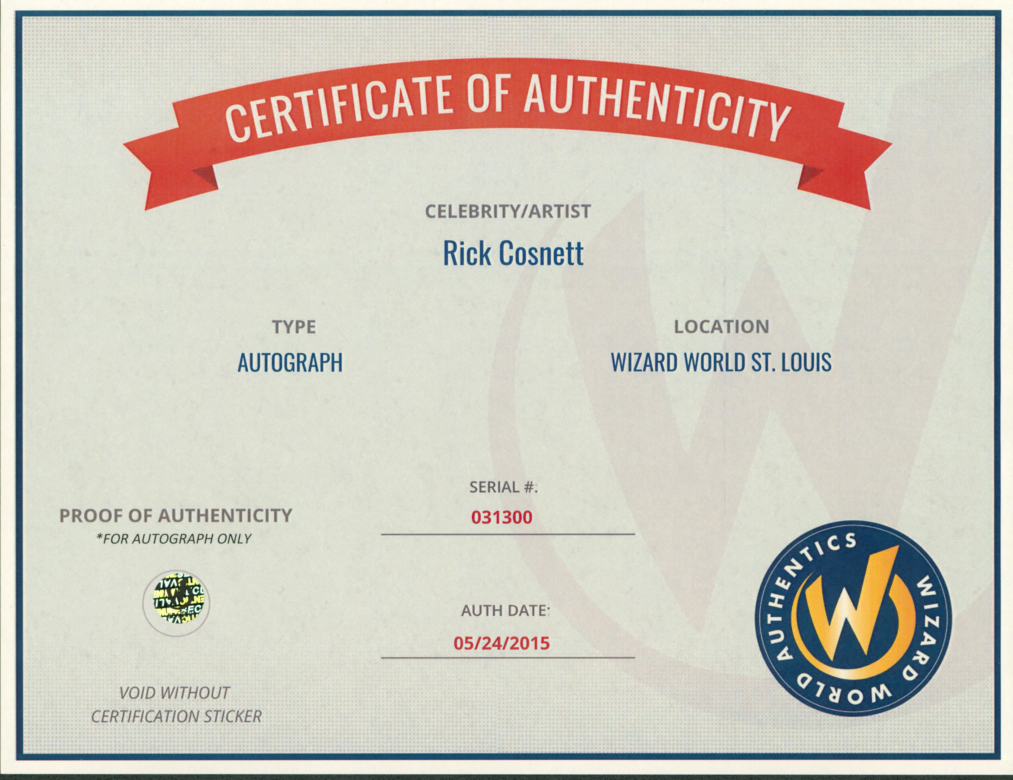 Rick Cosnett The Vampire Diaries Authentic Signed 8x10 Photo Wizard World 2