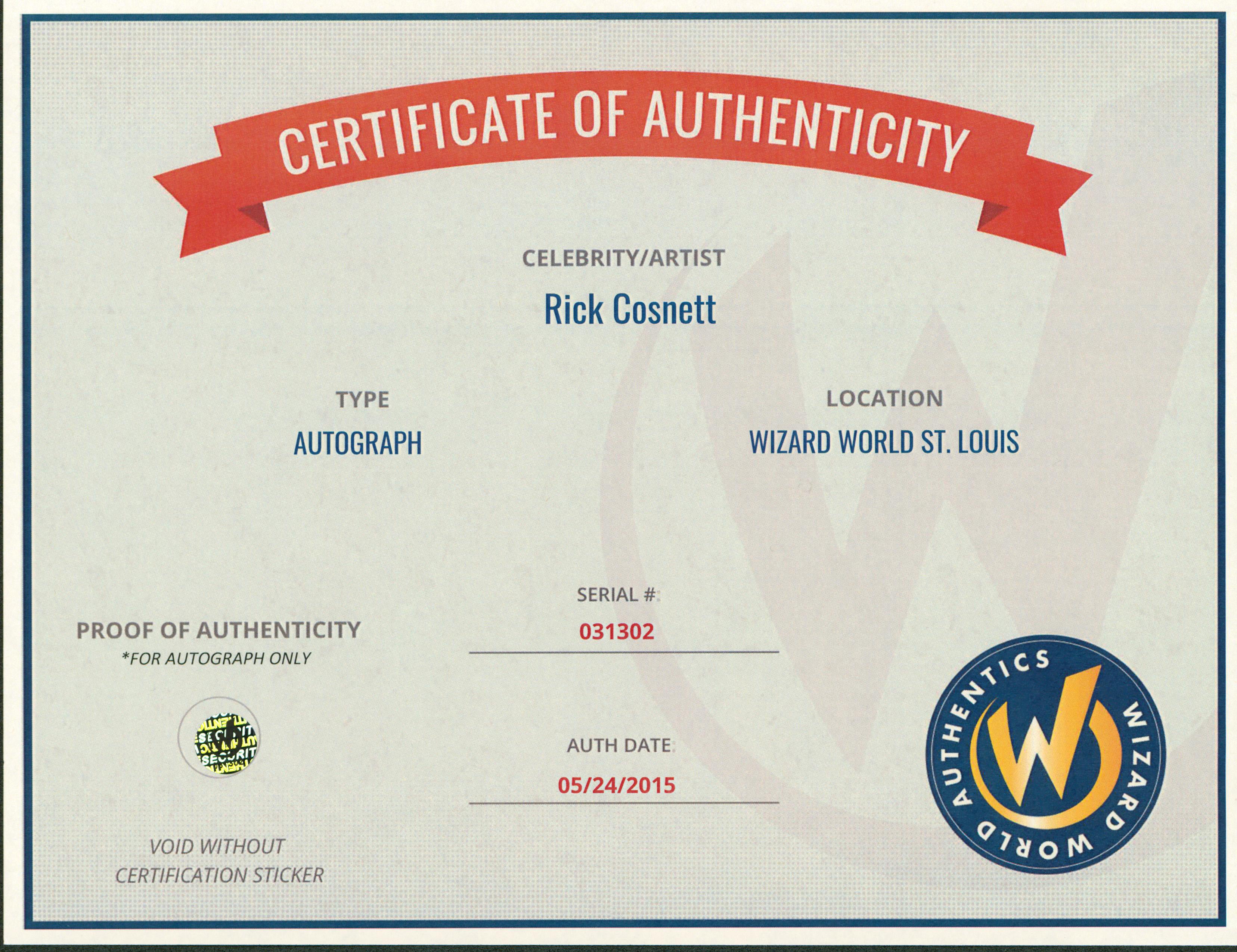 Rick Cosnett The Vampire Diaries Authentic Signed 8x10 Photo Wizard World 1