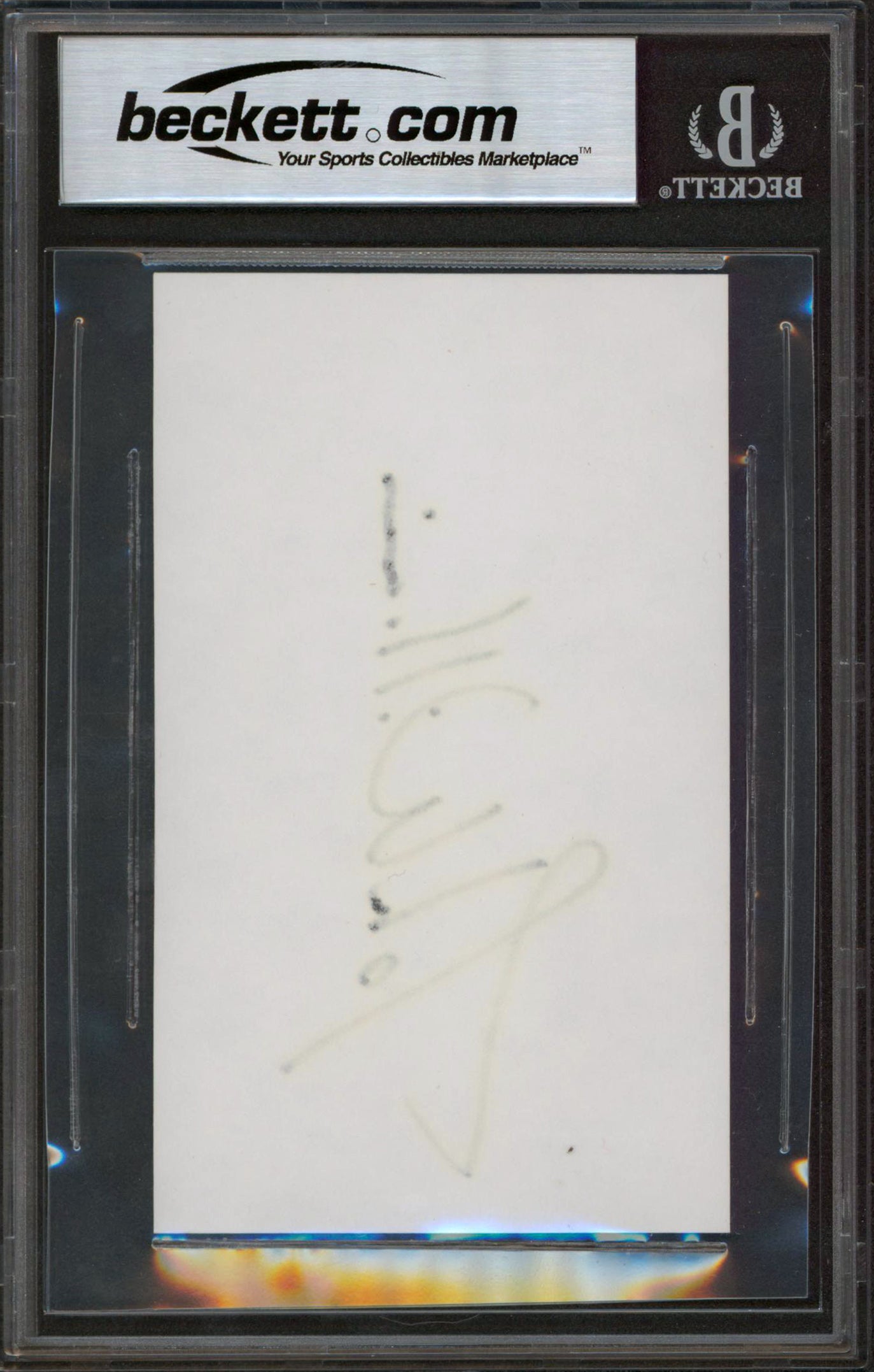 John WIlliams Star Wars Signed 3x5 Index Card Auto Graded Gem 10! BAS Slabbed