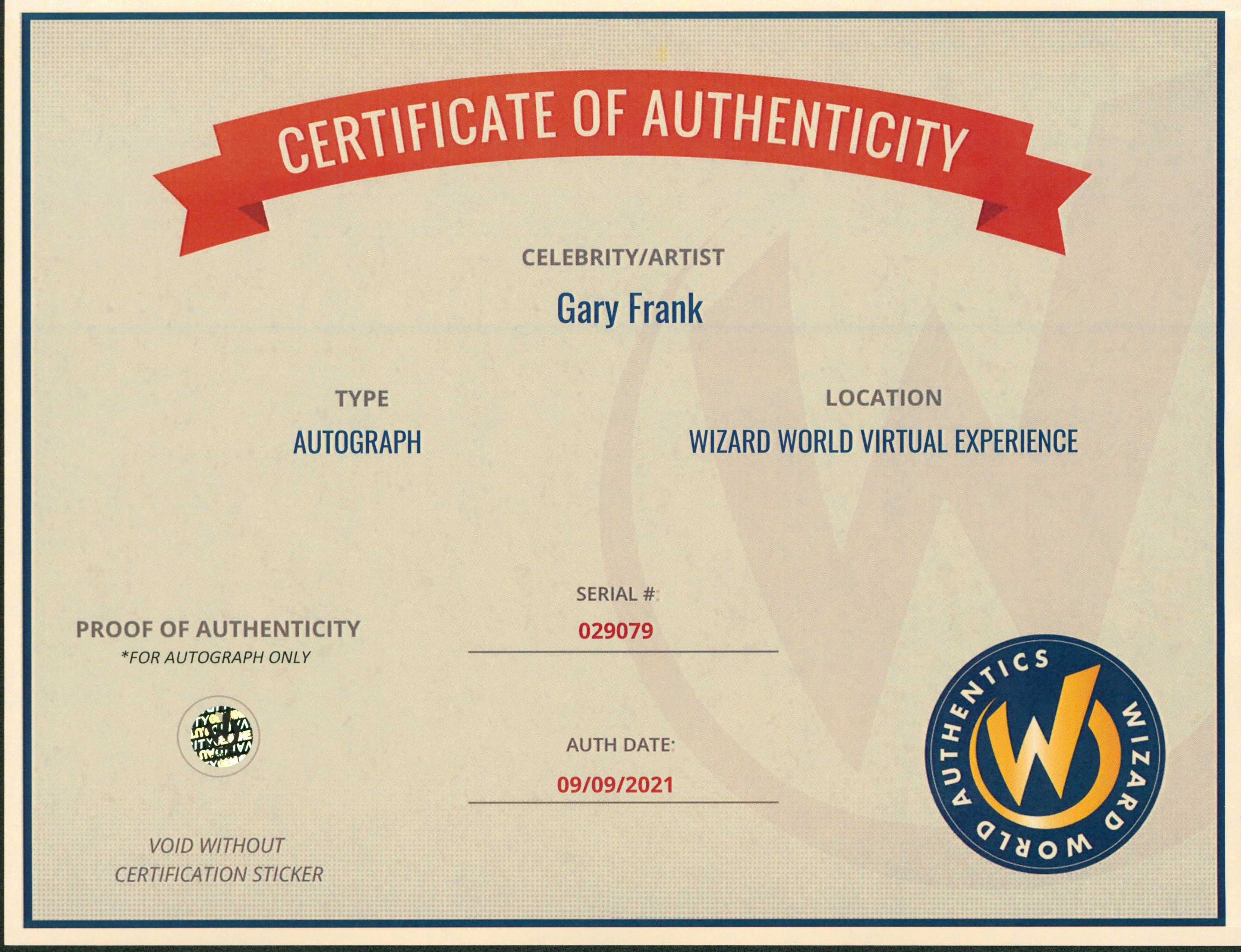 Gary Frank Hill Street Blues Authentic Signed 8x10 Photo Wizard World #029079