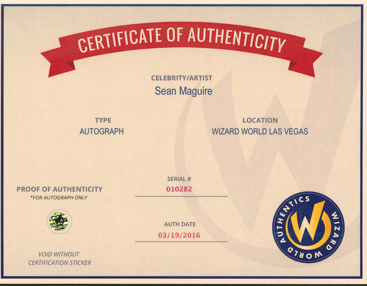 Sean Maguire Once Upon a Time Authentic Signed 8x10 Photo Wizard World #010282