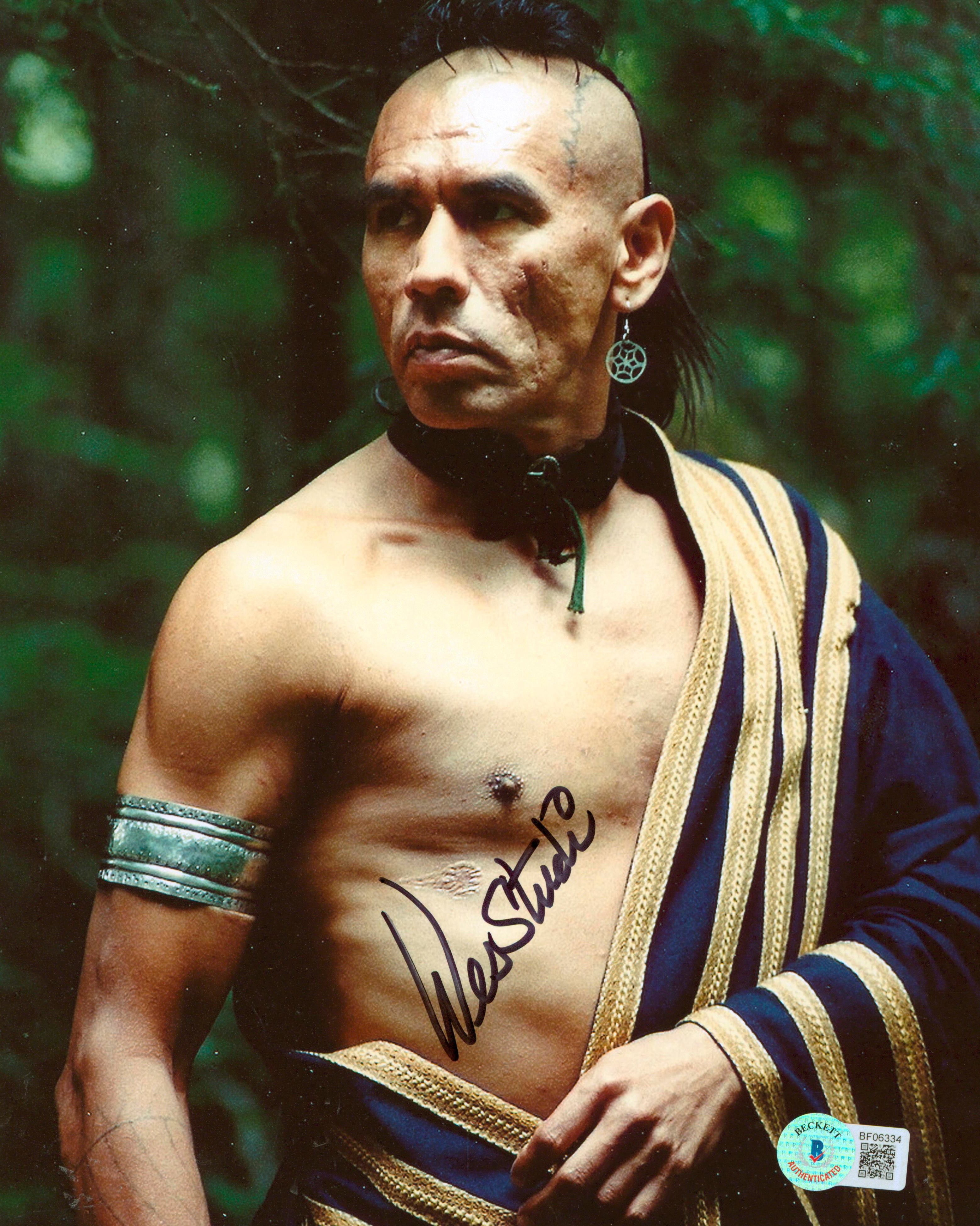 Wes Studi The Last of the Mohicans Authentic Signed 8x10 Photo BAS #BF06334