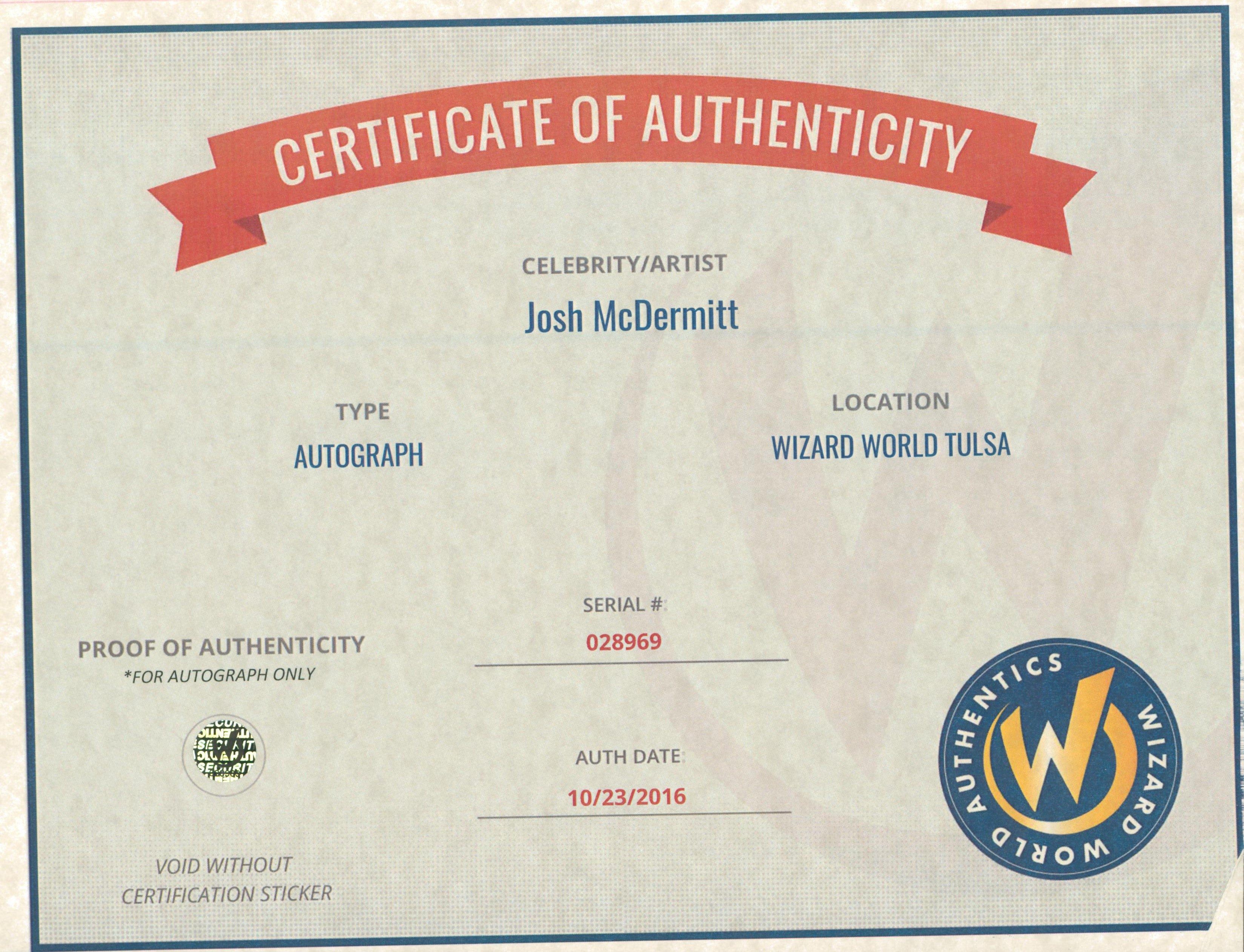 Josh McDermitt The Walking Dead "Eugene" Signed 8x10 Photo Wizard World 6