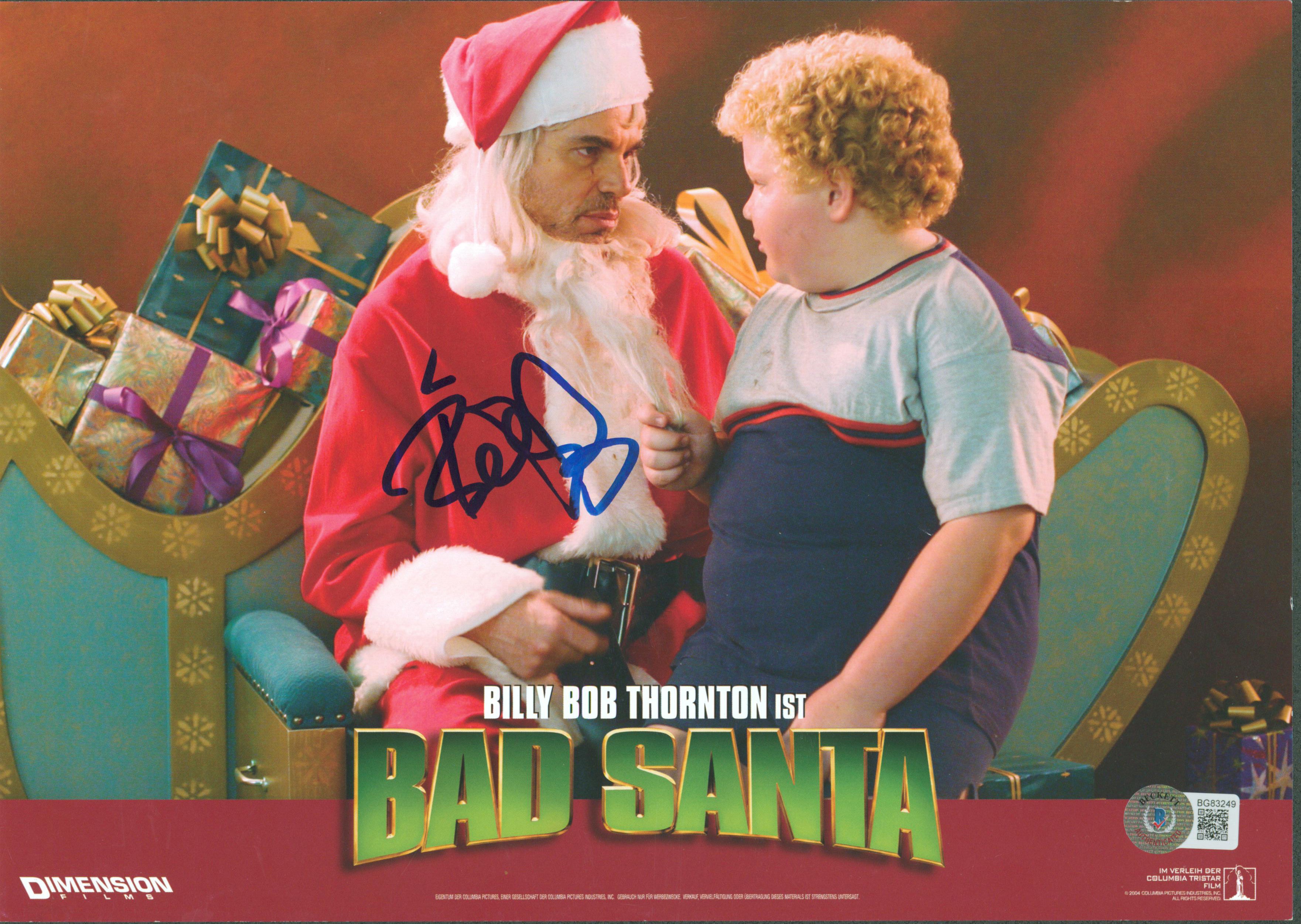 Billy Bob Thornton Bad Santa Authentic Signed 8.25x11.75 Photo BAS #BG83249