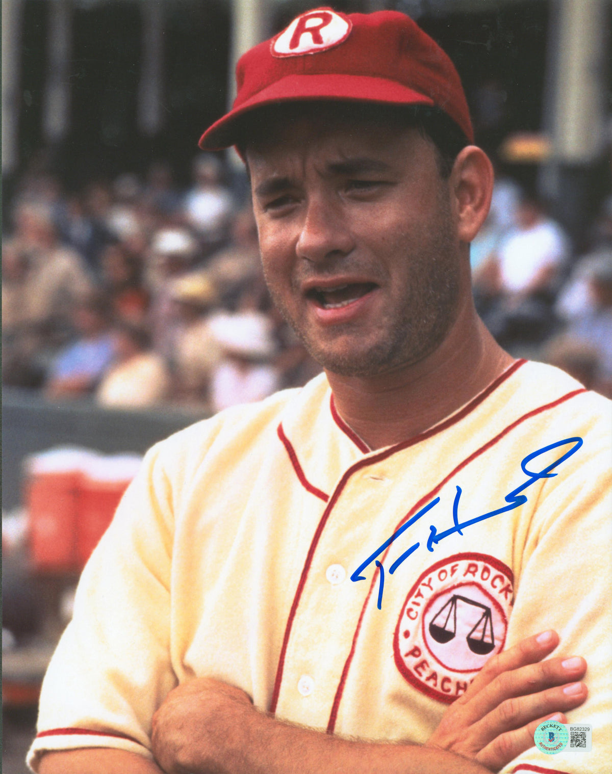 Tom Hanks A League Of Their Own Authentic Signed 11x14 Photo BAS #BG82329