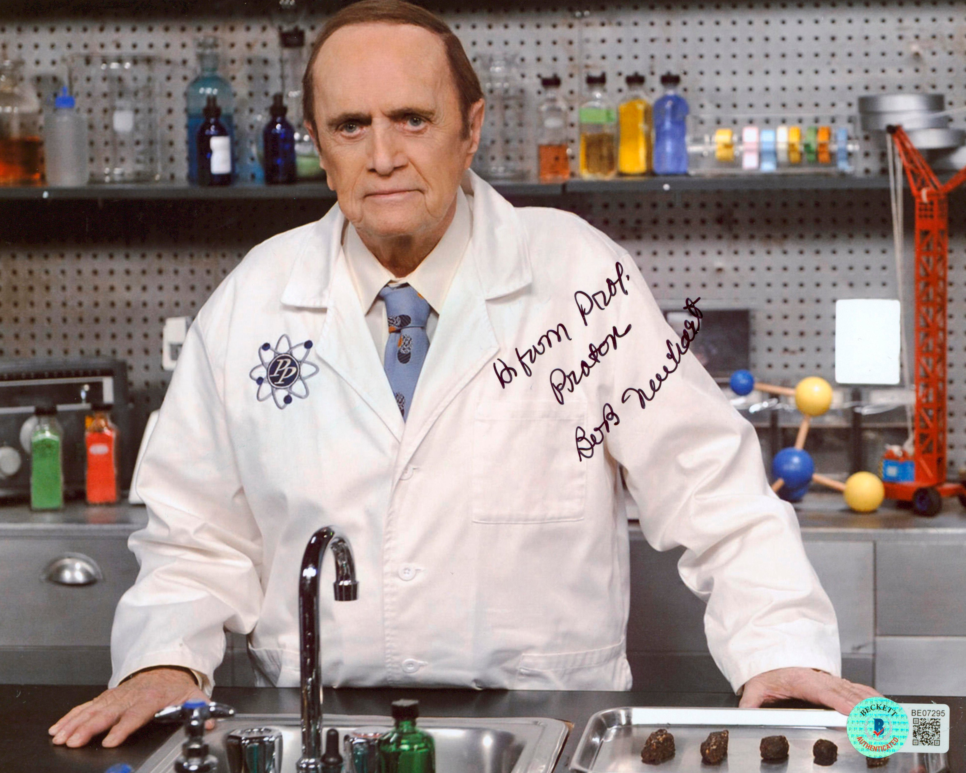 Bob Newhart Big Bang Theory "From Prof. Proton" Signed 8x10 Photo BAS #BE07295