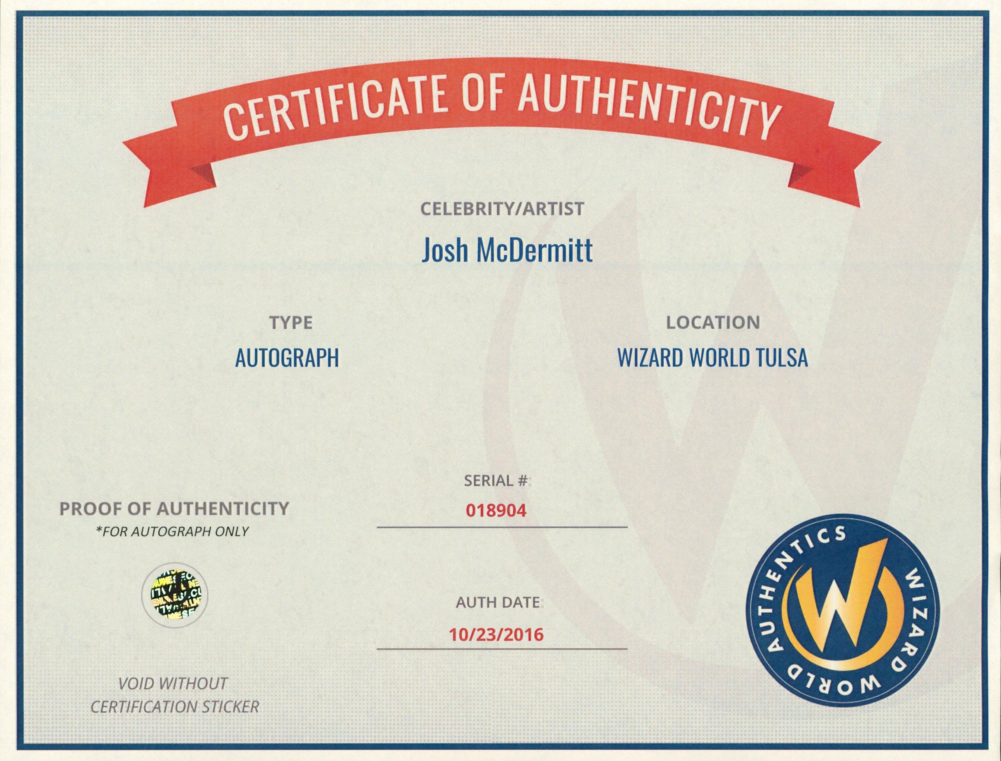 Josh McDermitt The Walking Dead "Eugene" Signed 8x10 Photo Wizard World #018904