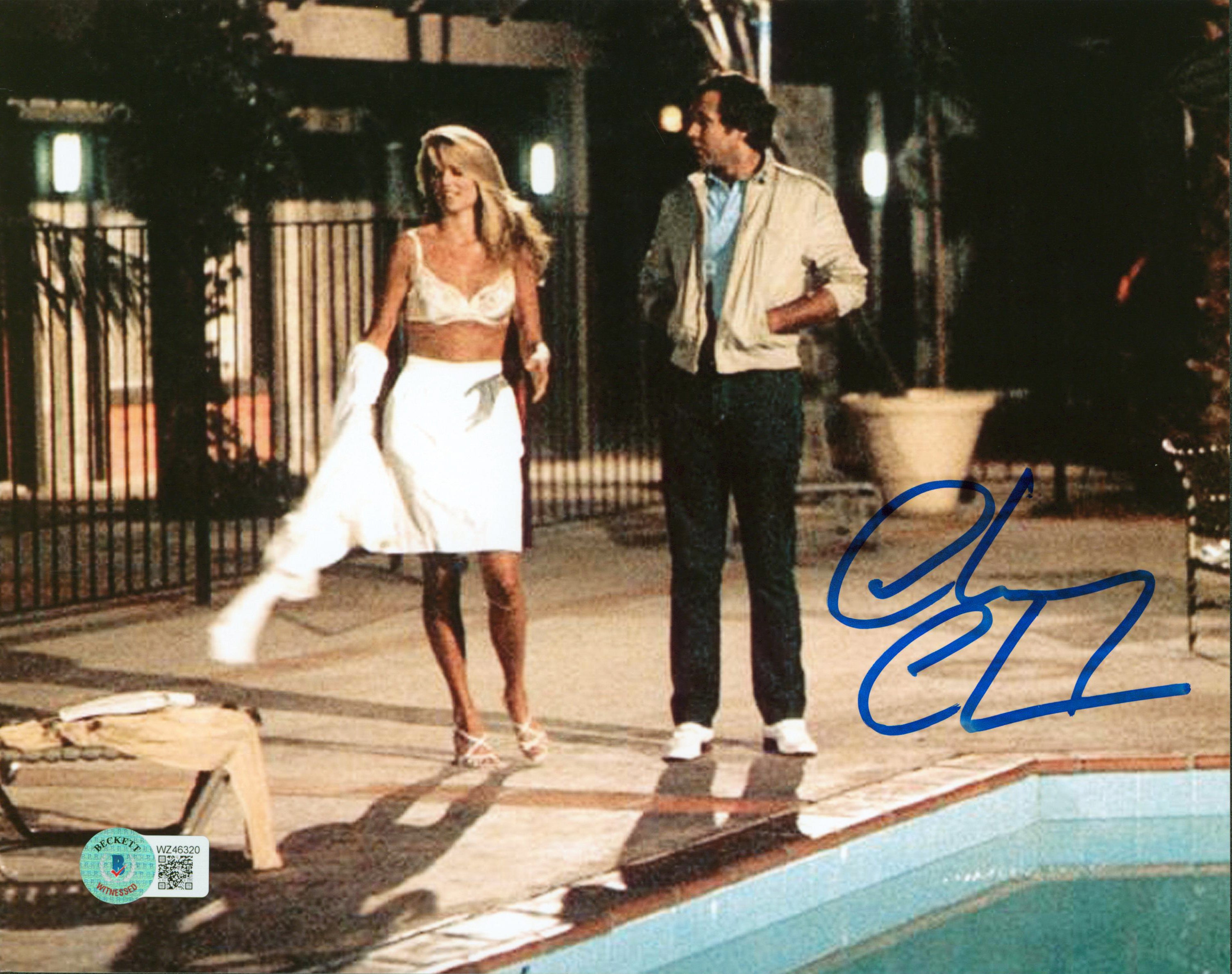 Chevy Chase National Lampoon's Vacation Signed 8X10 Photo BAS Witnessed 21
