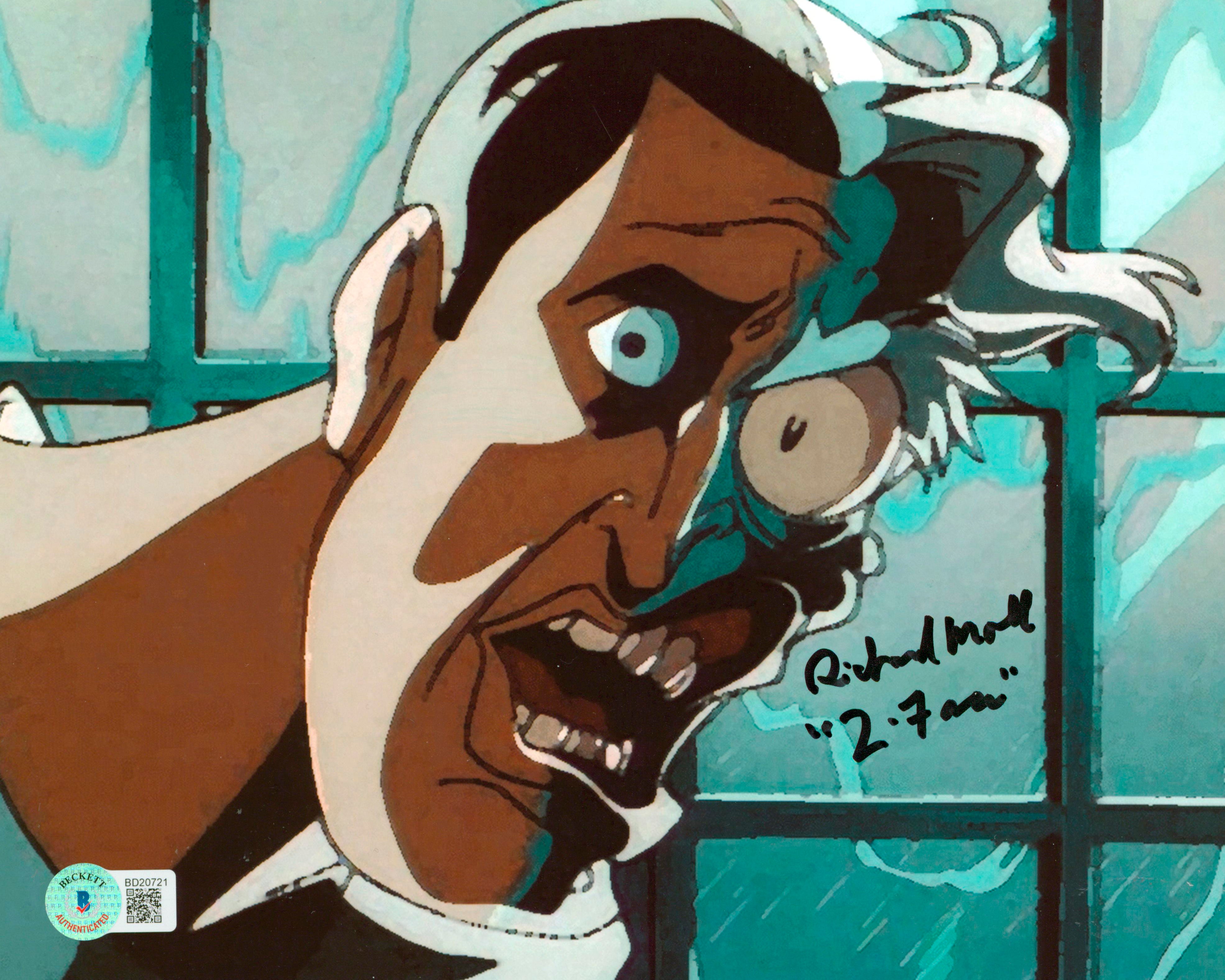Richard Moll Batman The Animated Series "2 Face" Signed 8x10 Photo BAS #BD20721